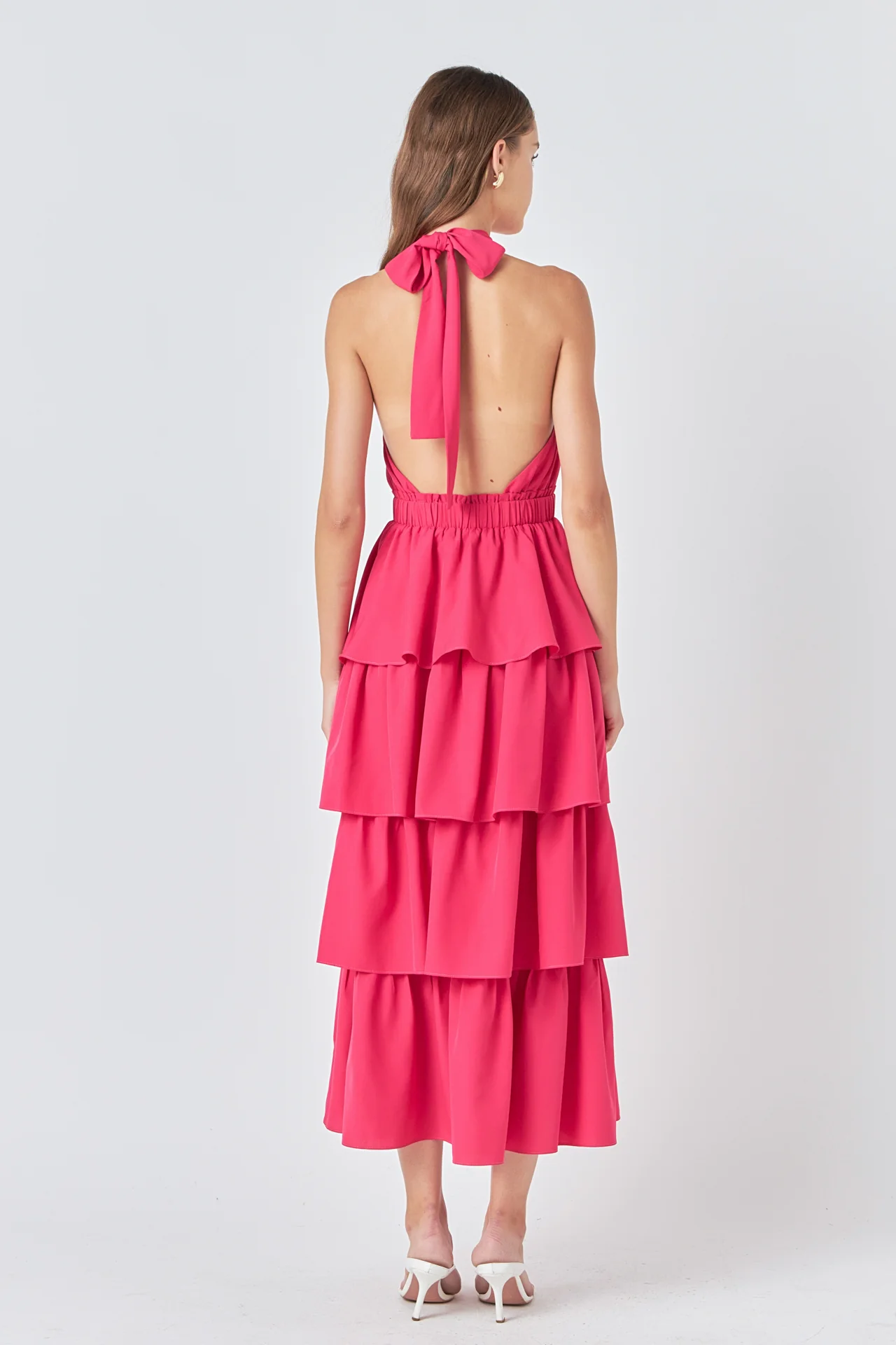 Criss Cross Halter Maxi Dress