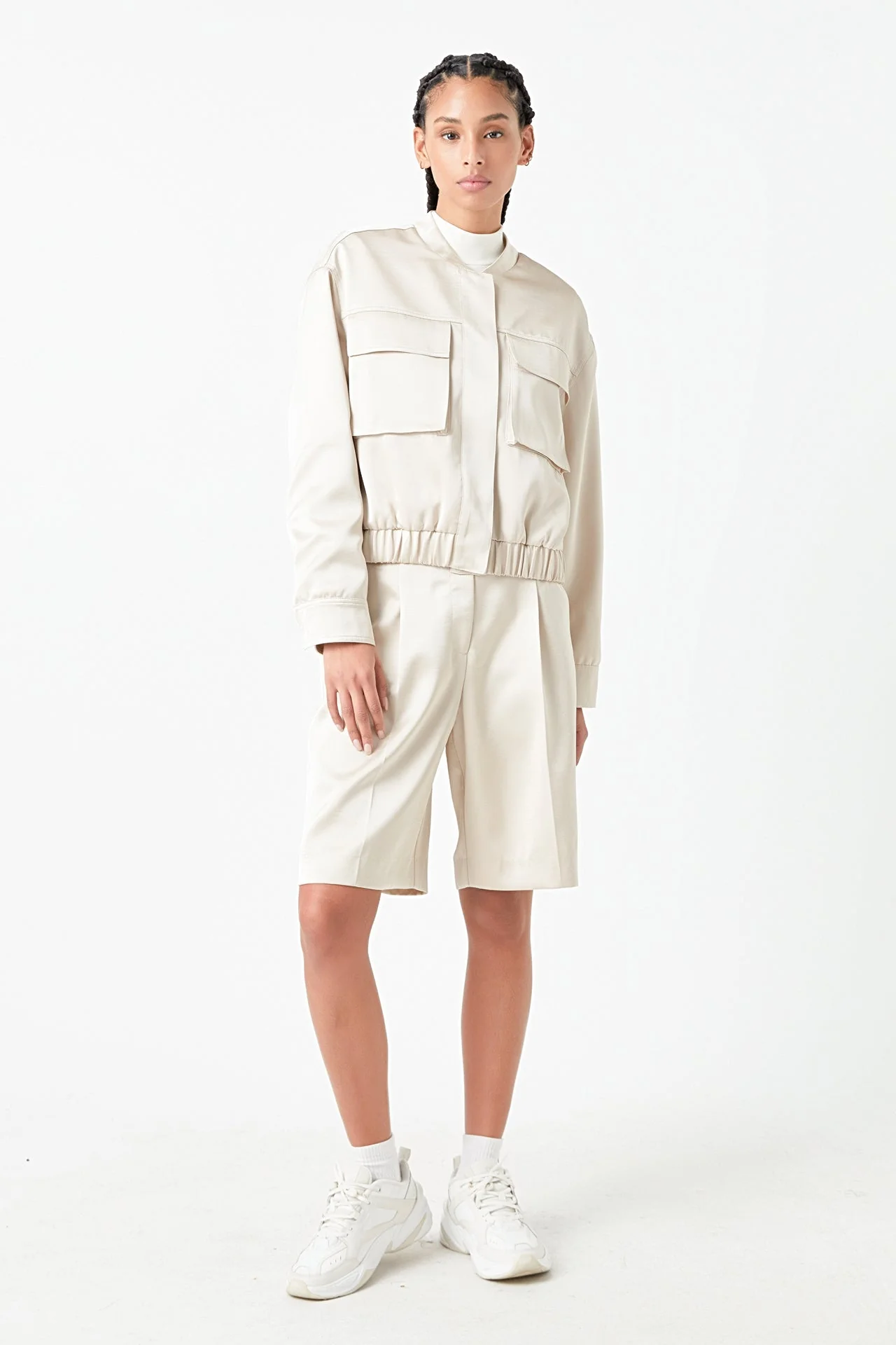 Pocket Satin Jacket