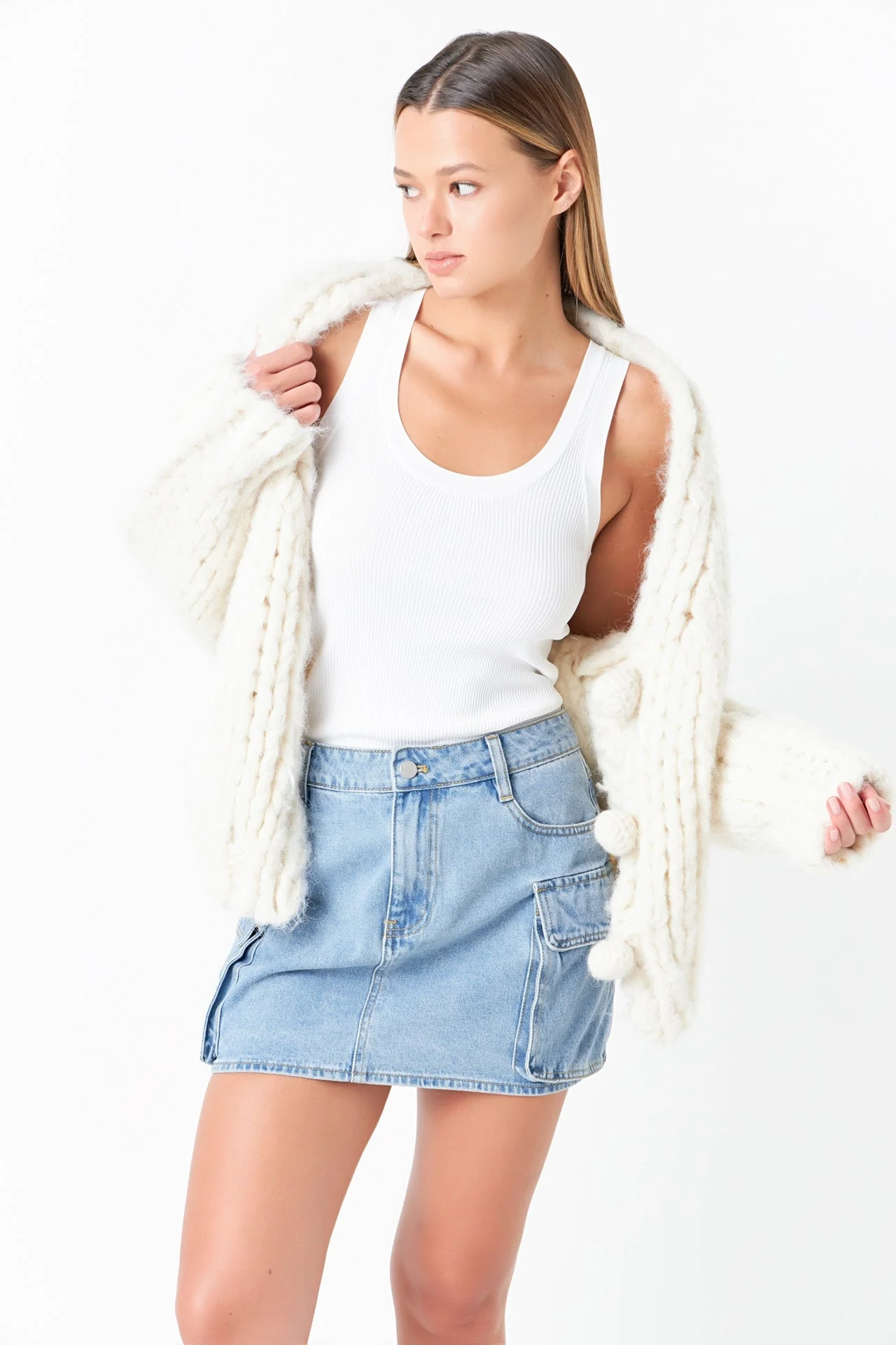 Thick Knit Sweater Cardigan