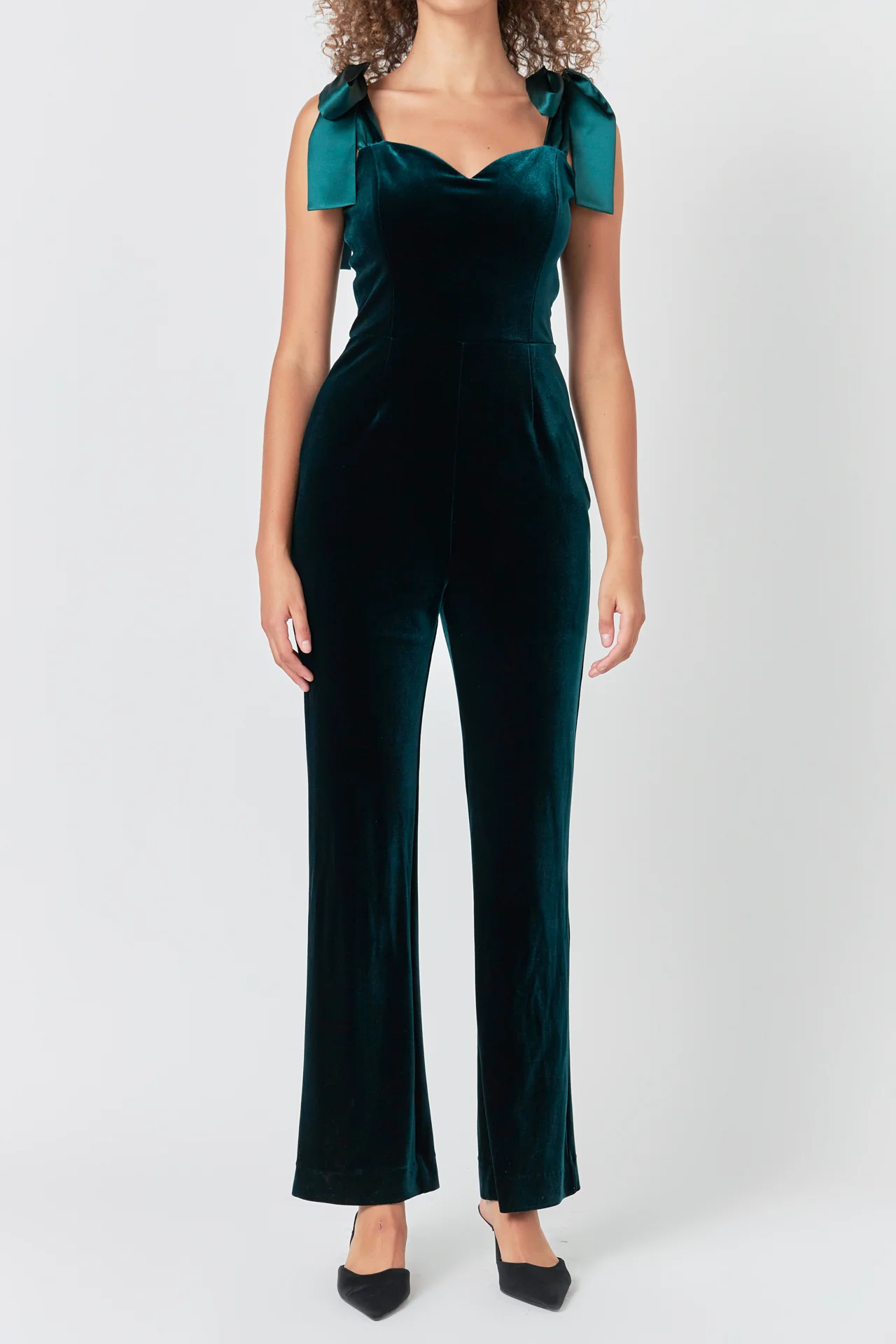 Satin Velvet Sweetheart Jumpsuit