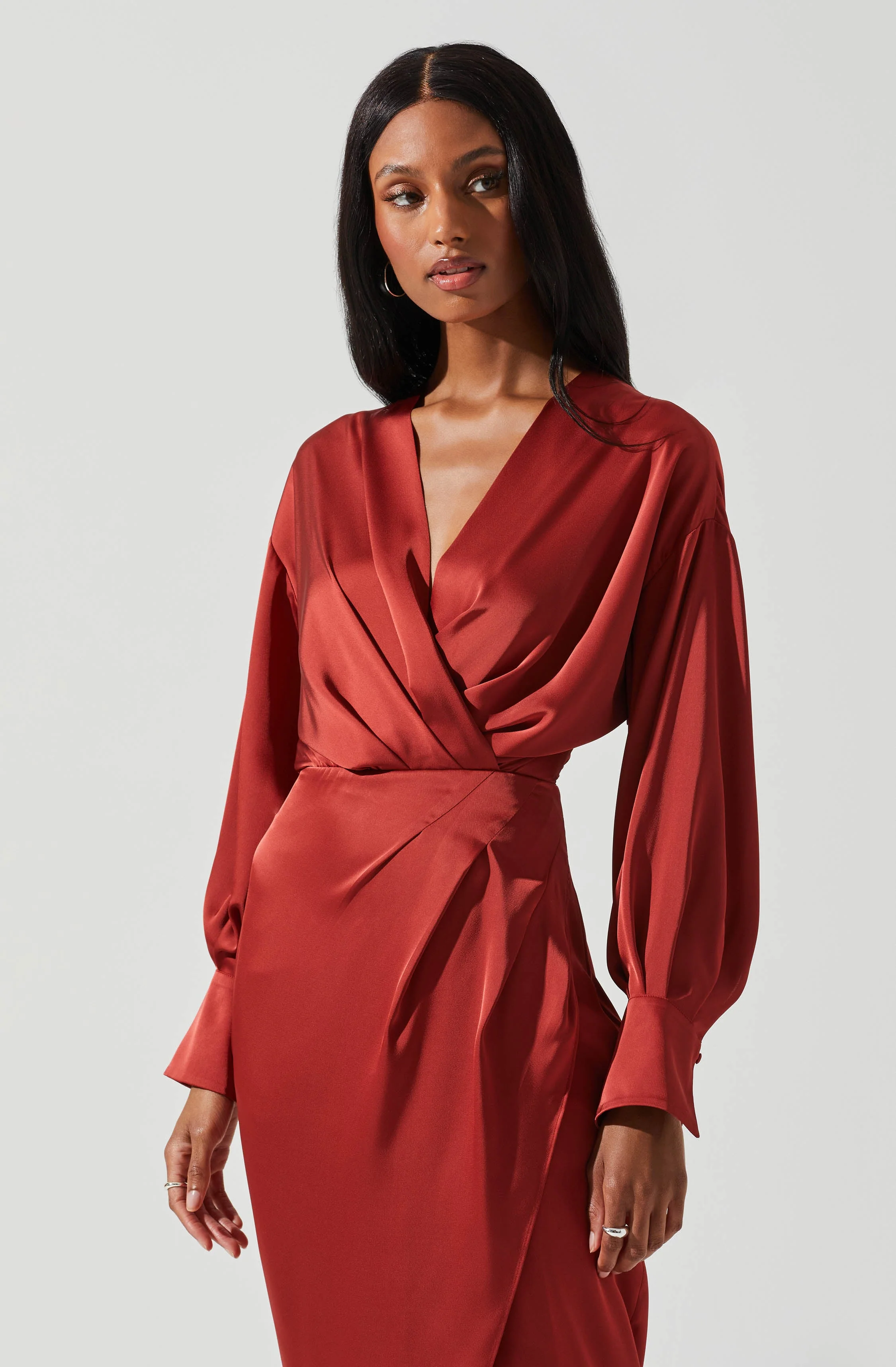 Sadyra Drop Shoulder Wrap Dress