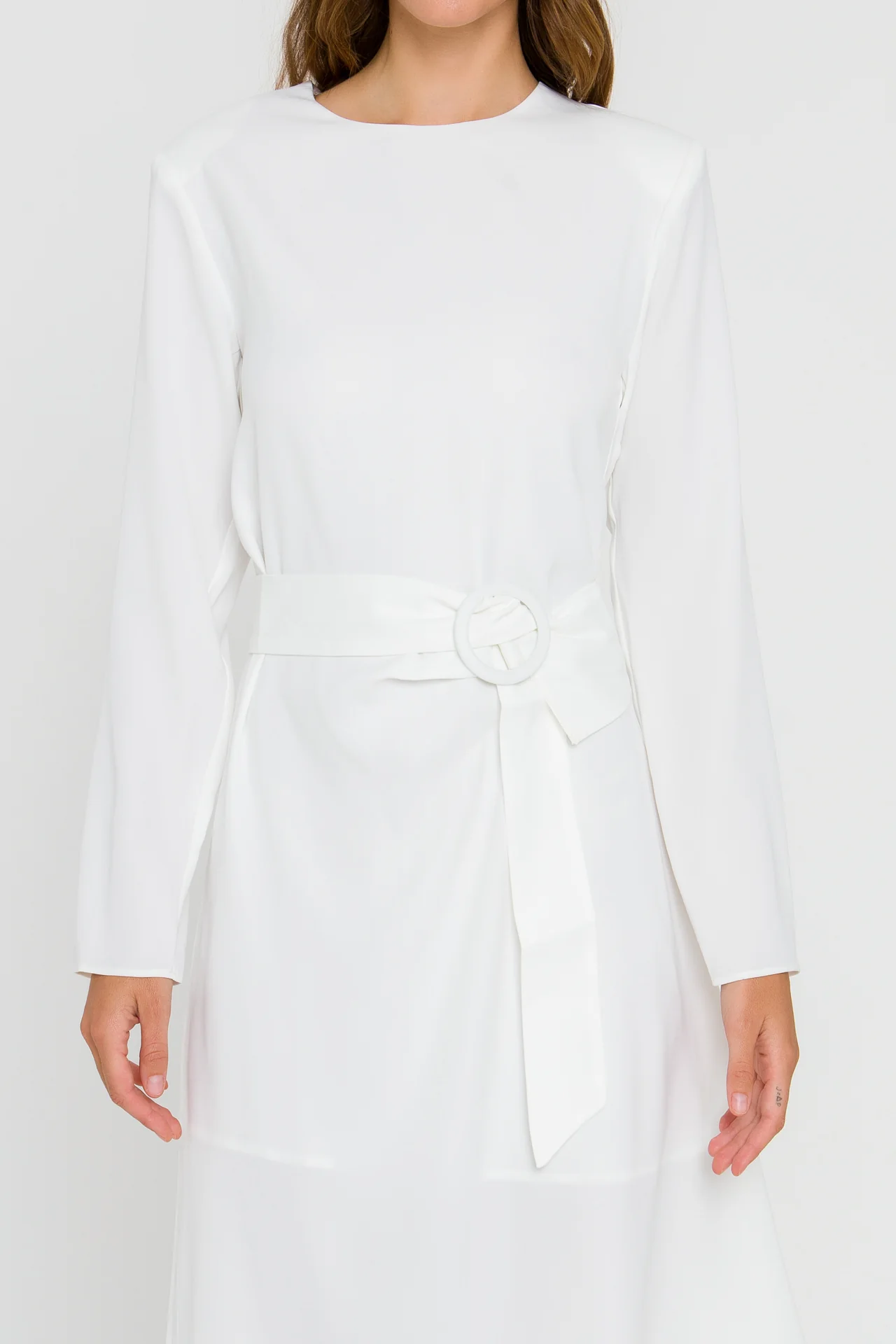 Draped Dress With Belt