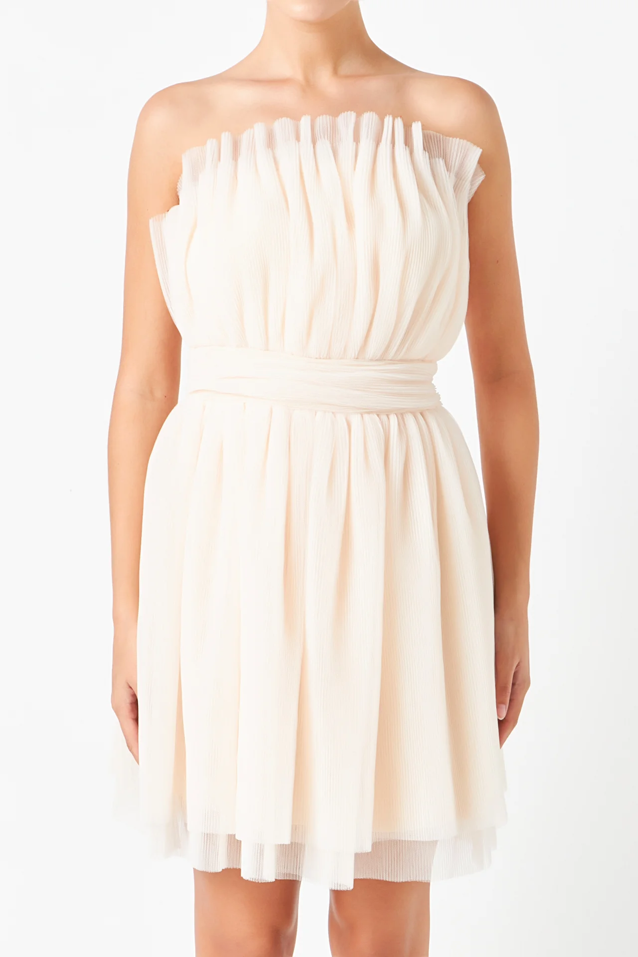 Strapless Mini Tulle Dress