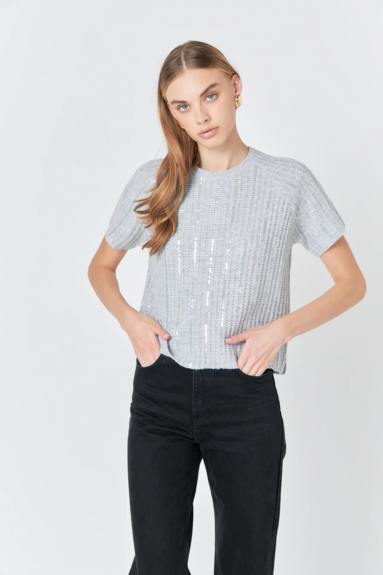 Sequins Sweater Top