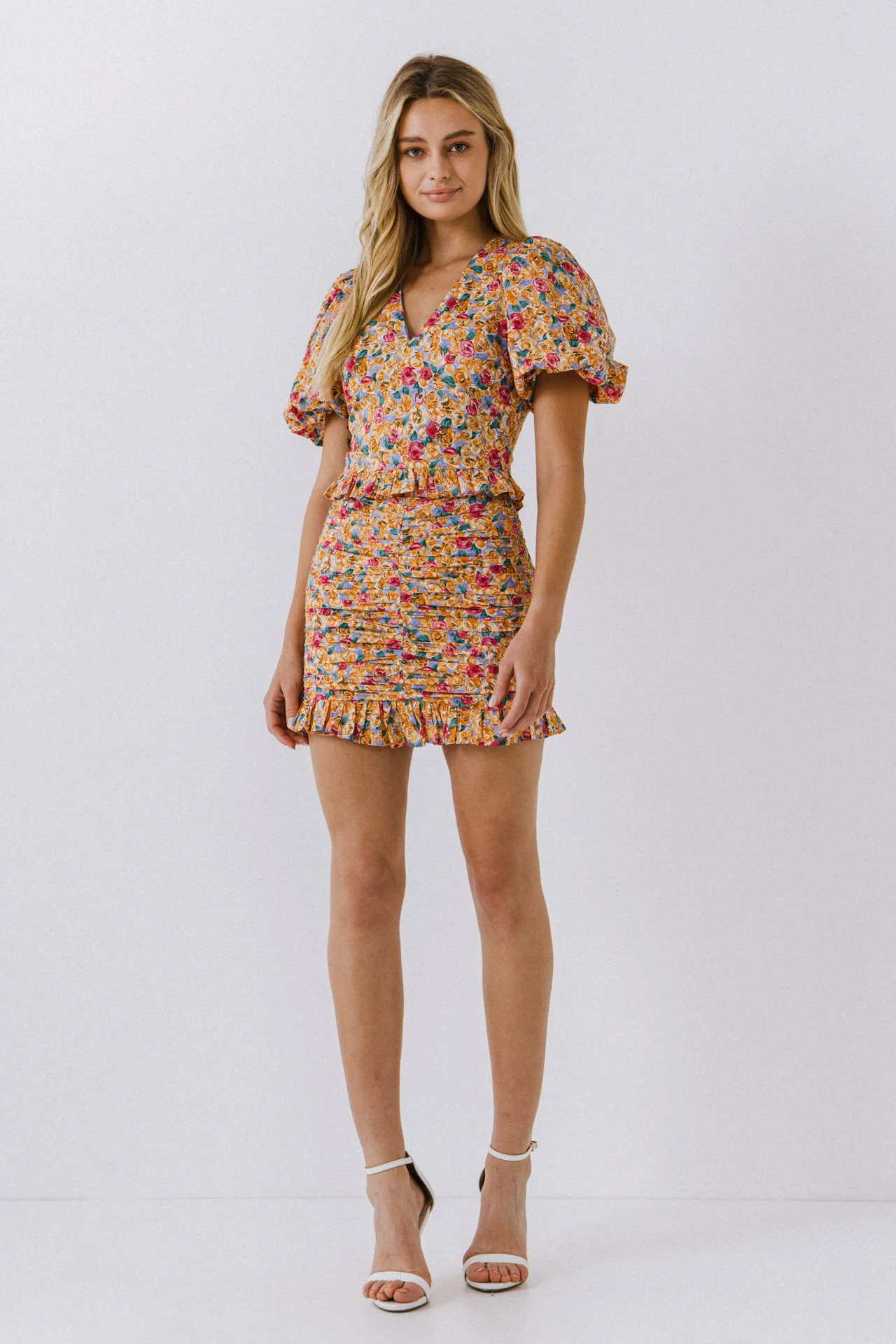 Floral Puff Sleeve Top