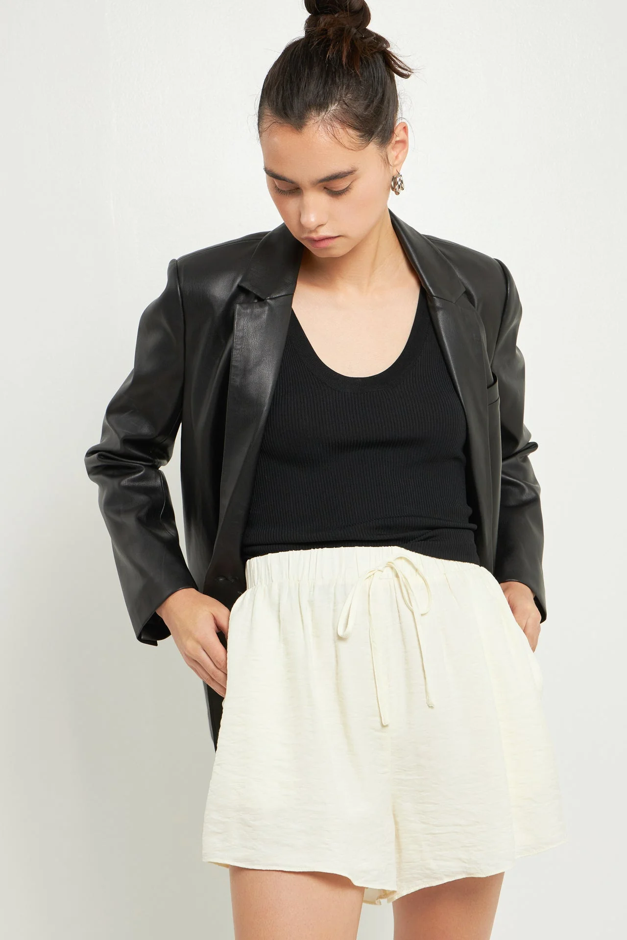 Oversized Linen Shorts