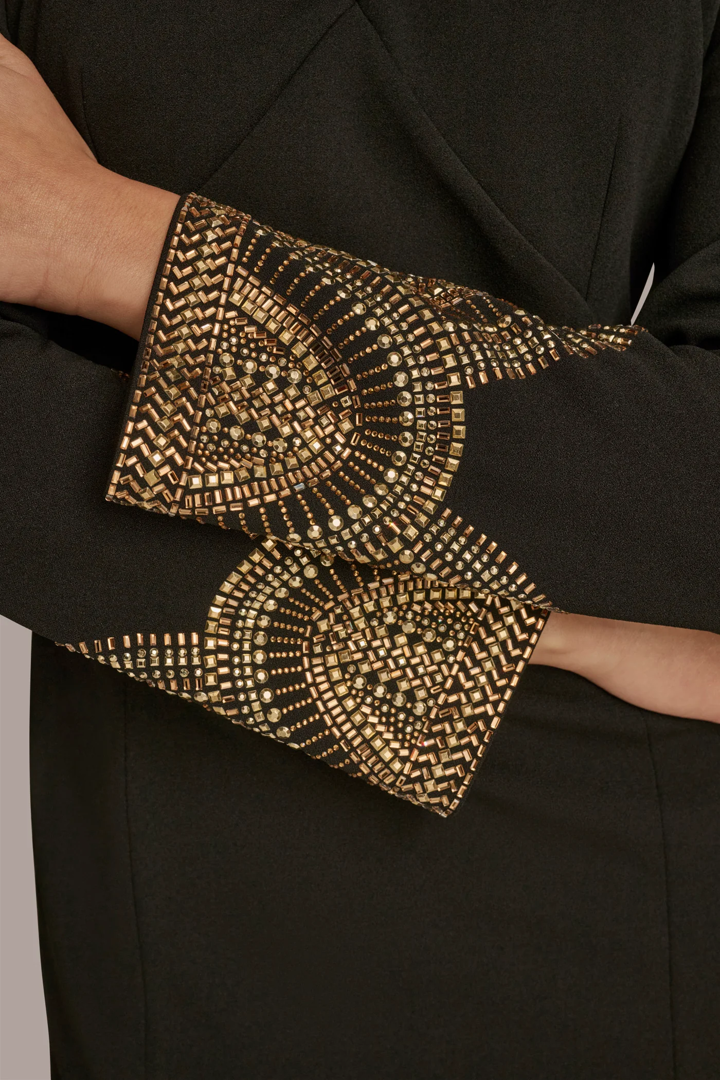 HOT FIX TRIM SHEATH DRESS