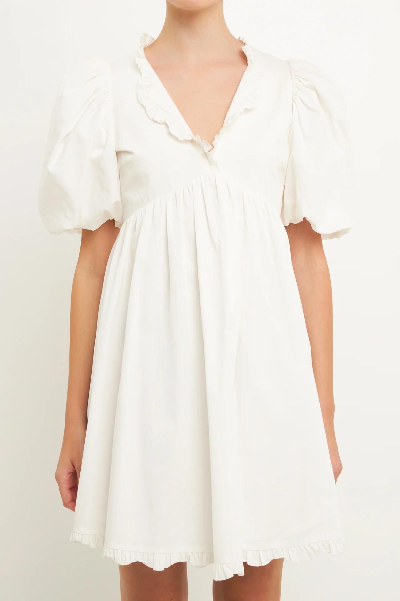 Ruffle Detail Mini Dress