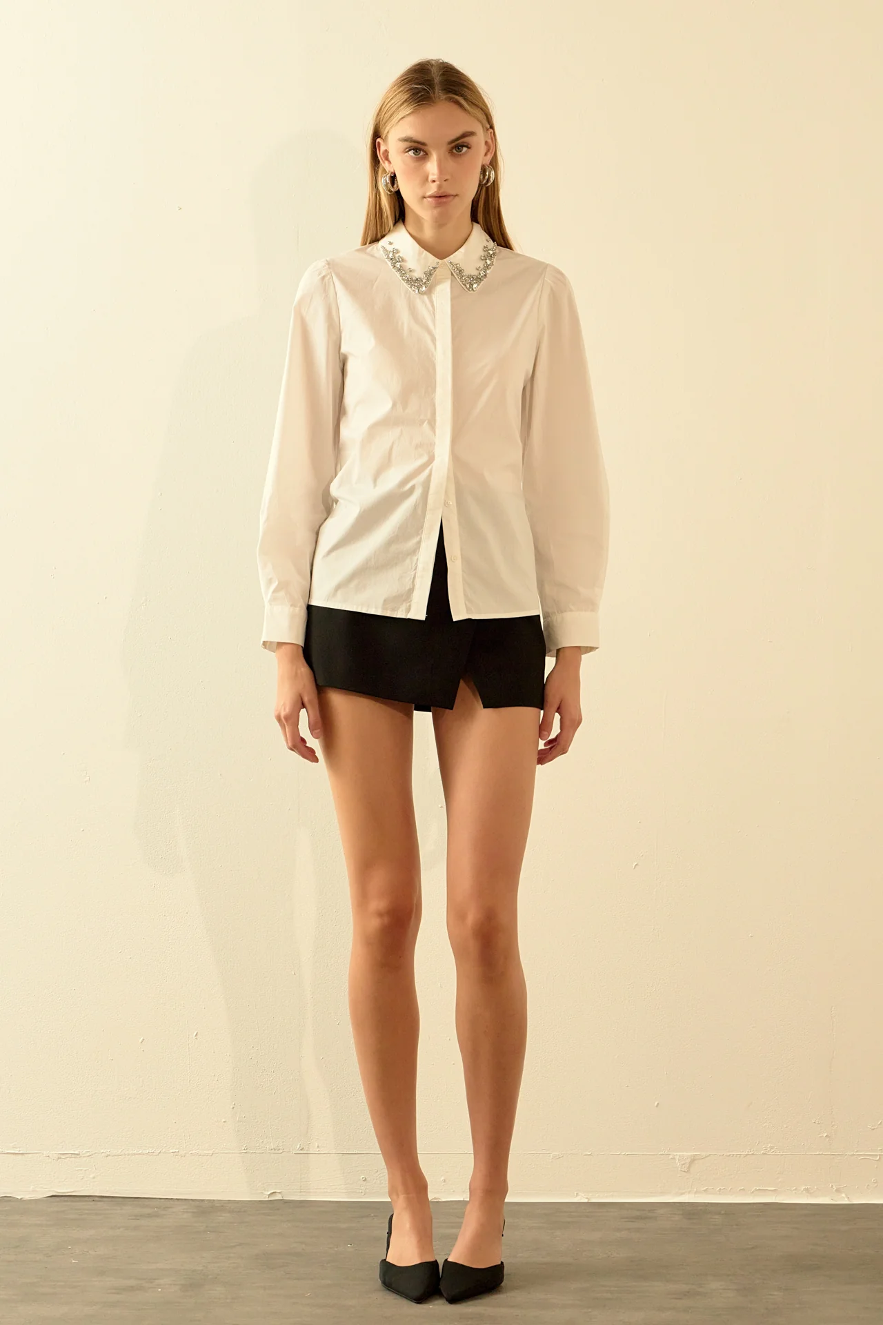Rhinestone Detailed Shirt