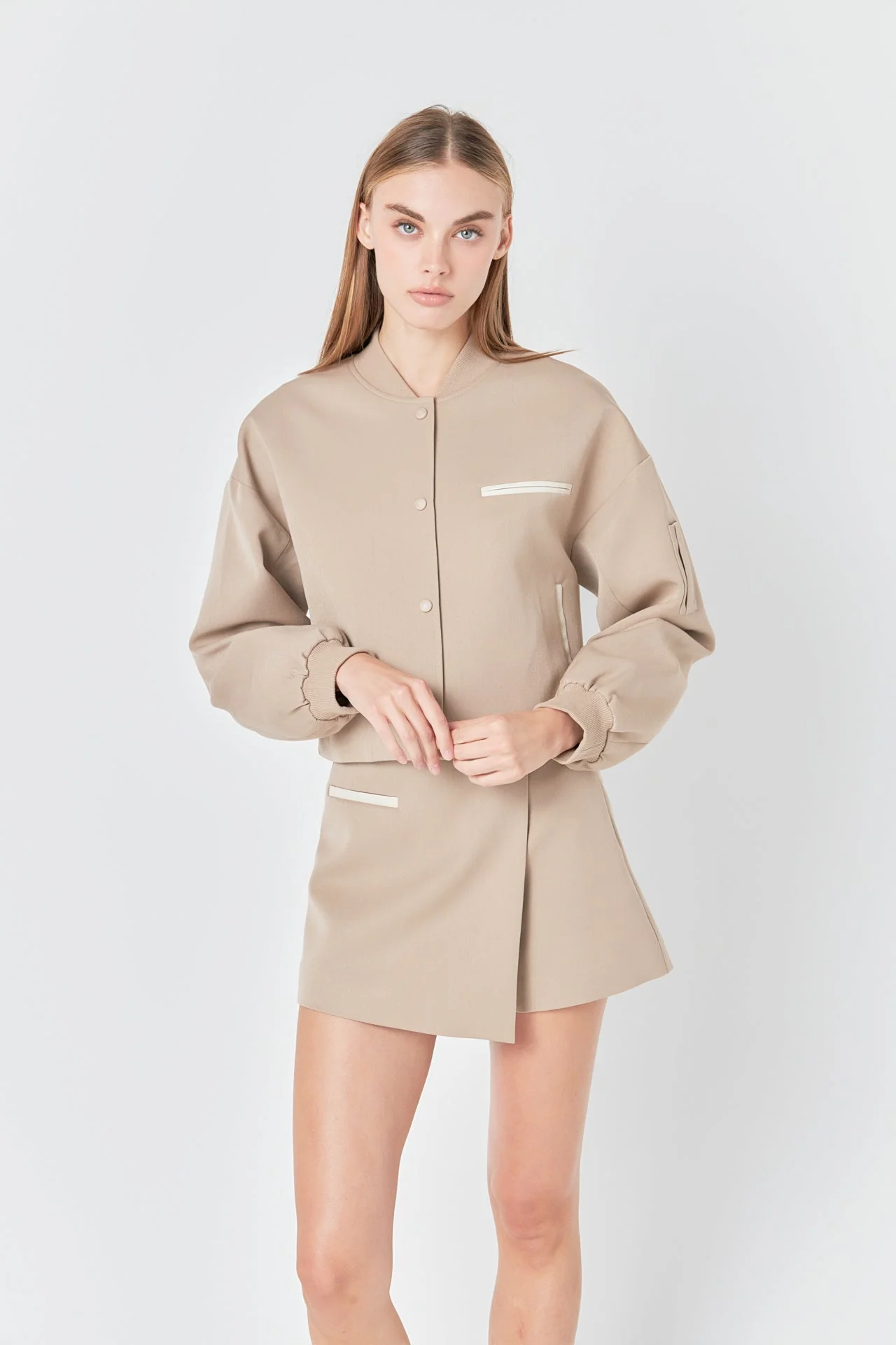 Asymmetrical Wrap Mini Skort