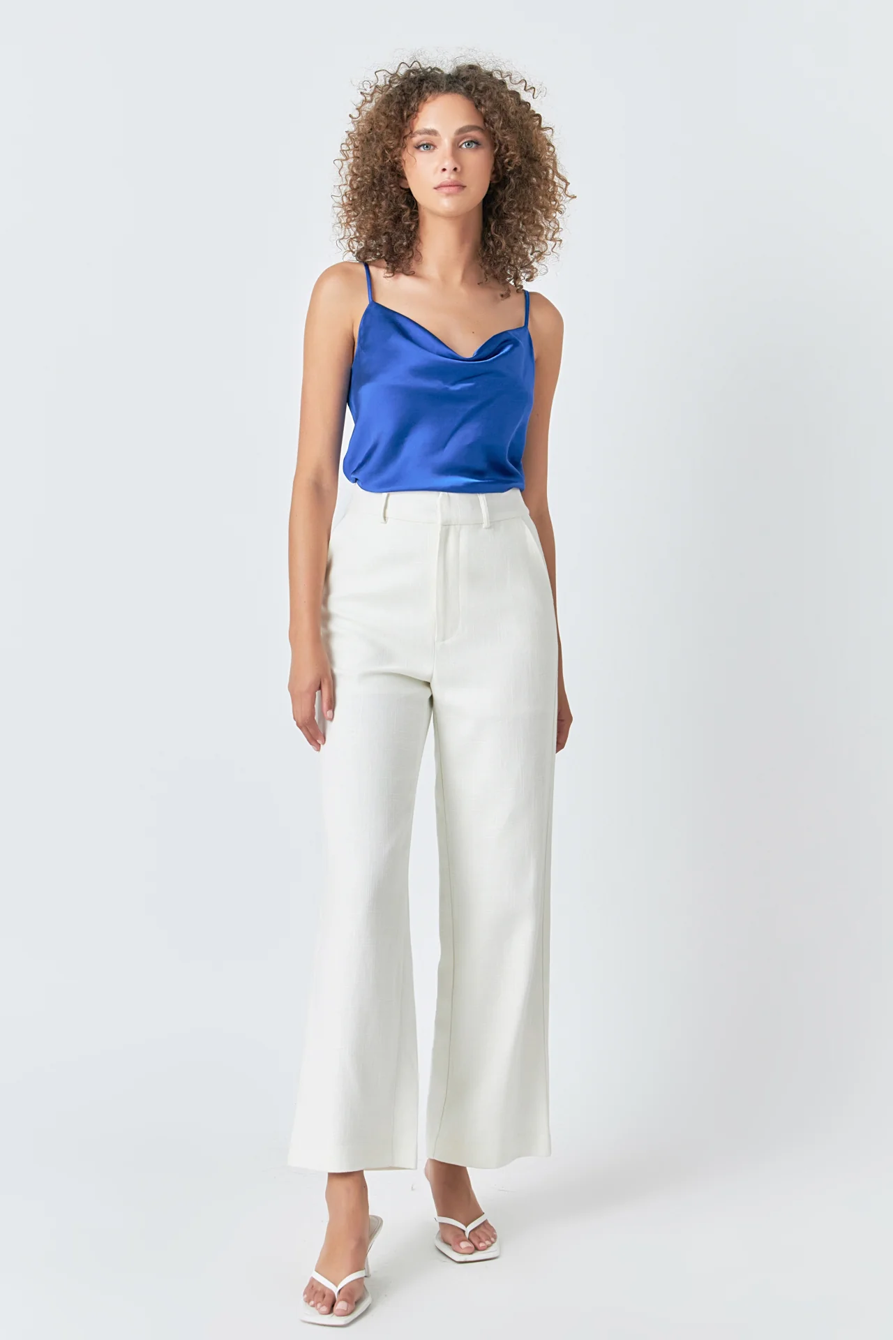 Satin Cowl Neck Top