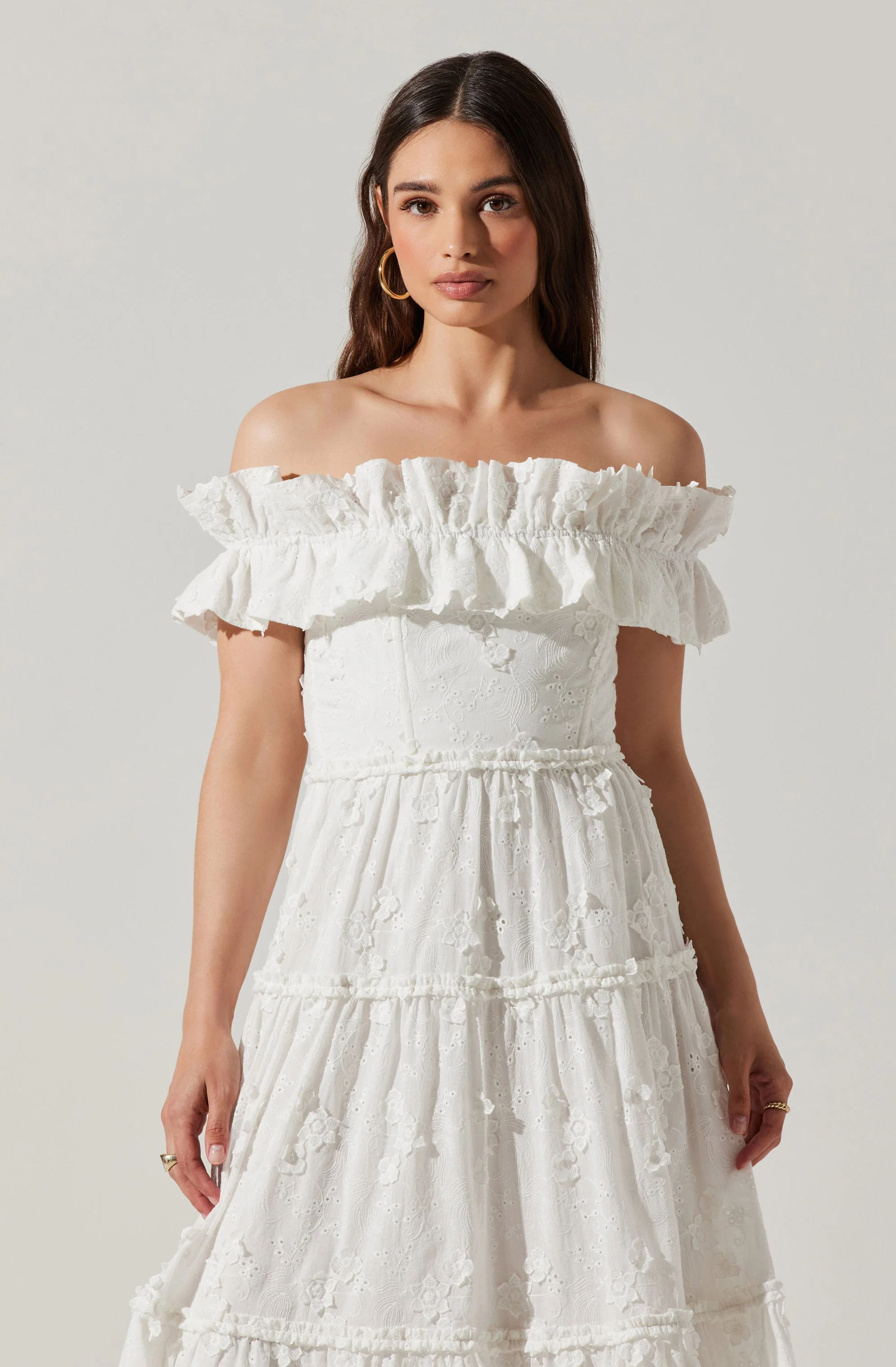 Piccola Off Shoulder Midi Dress