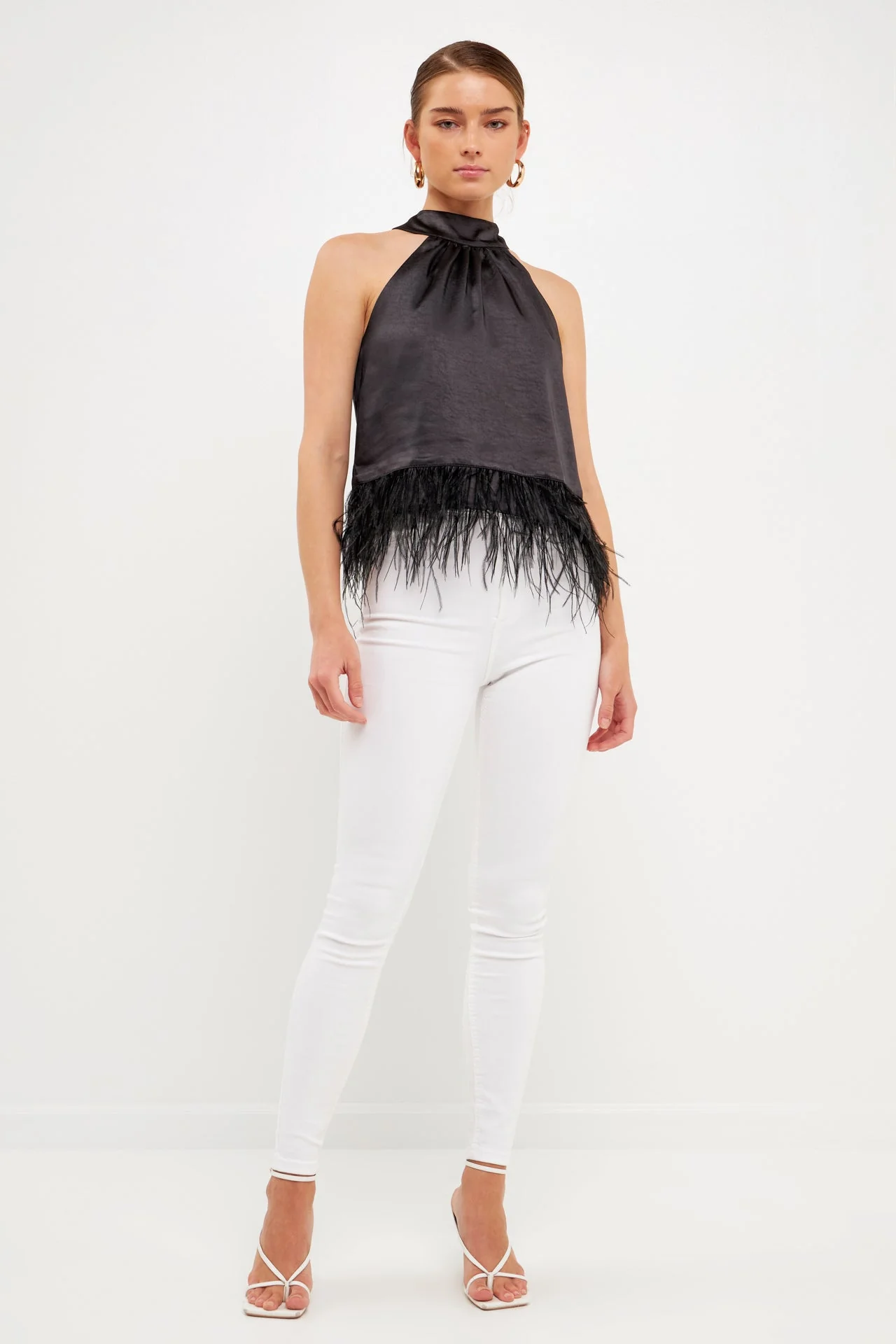 Feather Trim Top