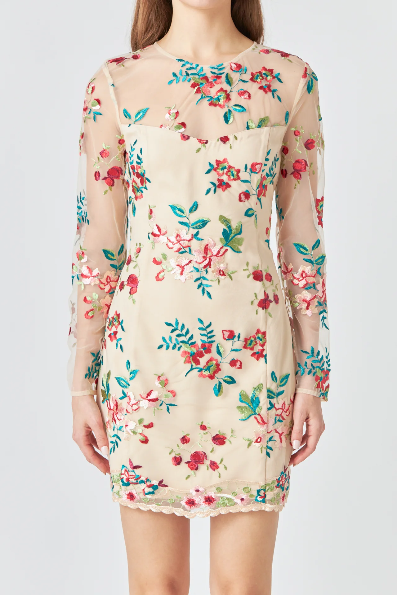 Floral Embroidered Dress