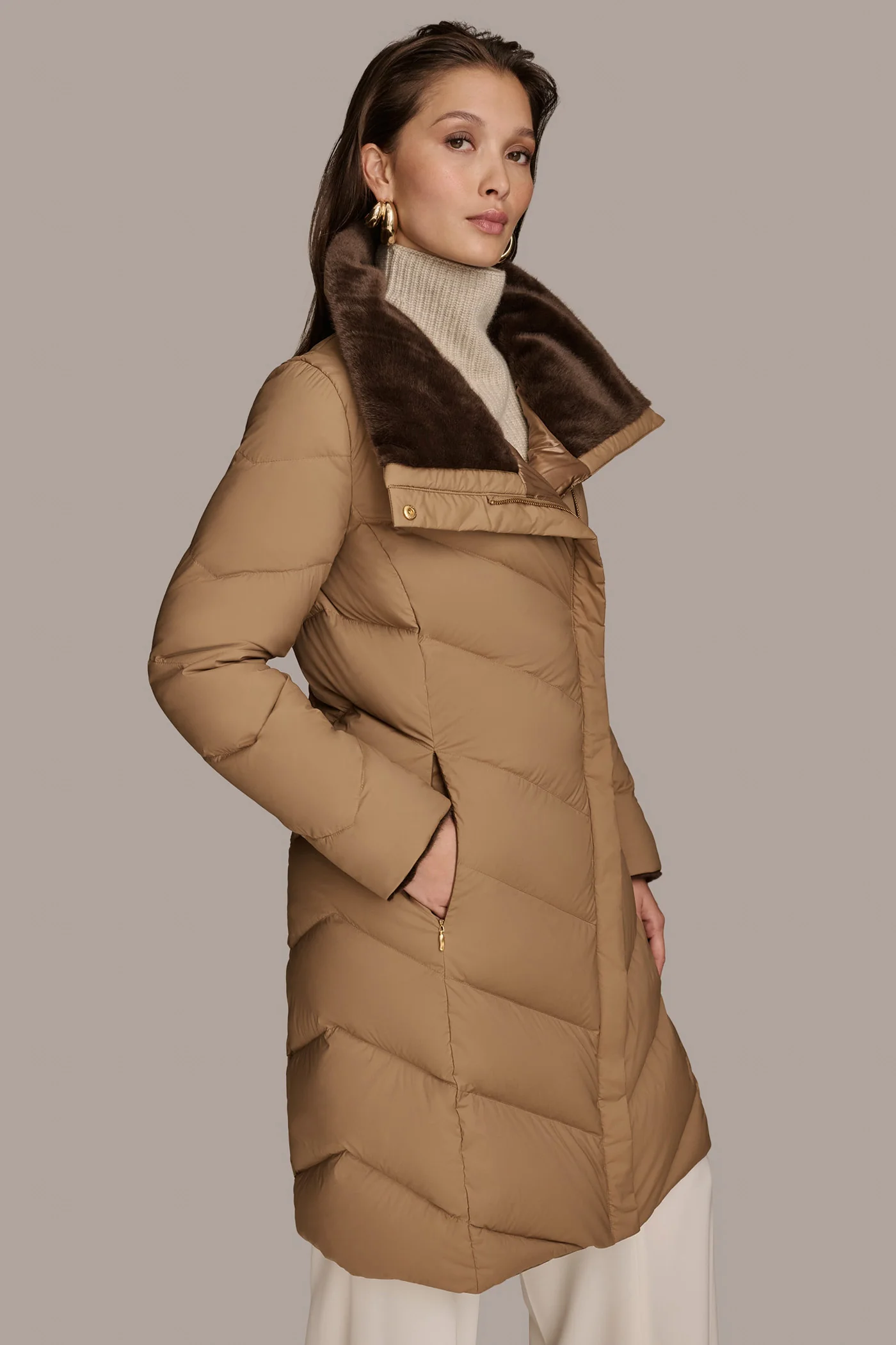 Long Down Filled Puffer Coat