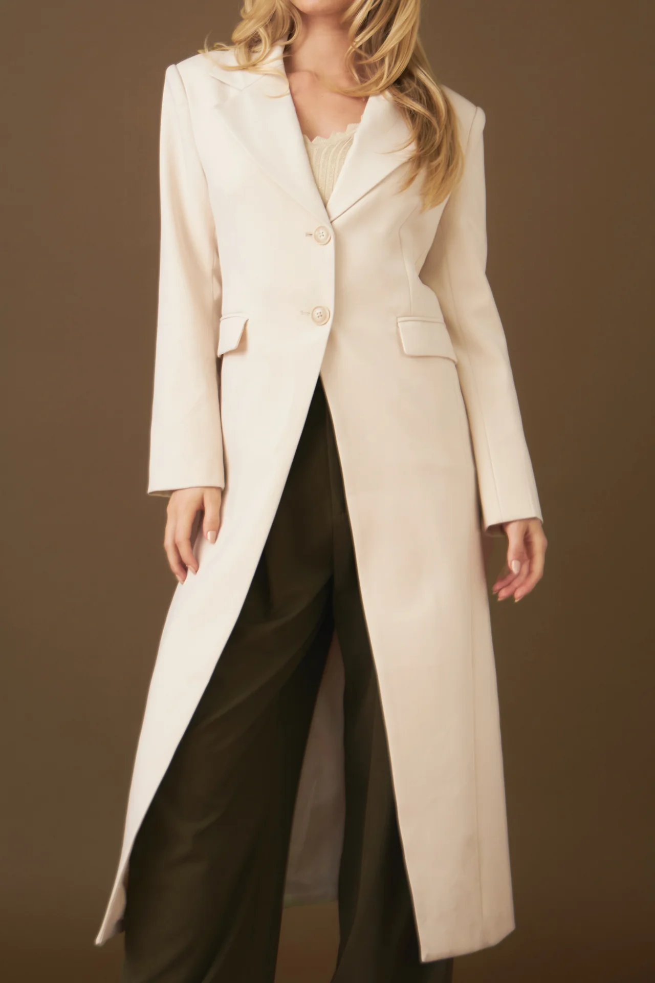 Front Slit Long Jacket