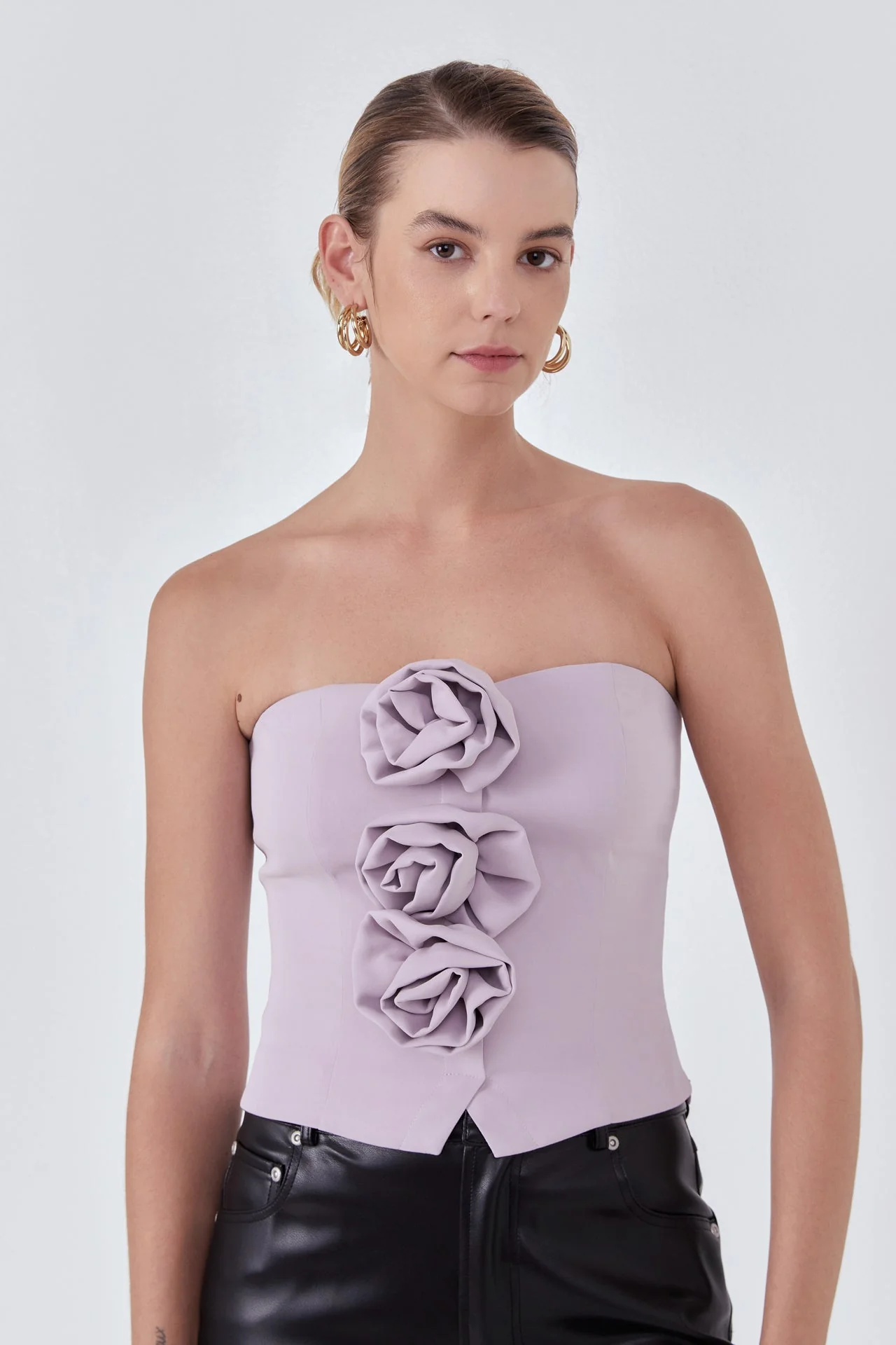 Strapless Rose Top