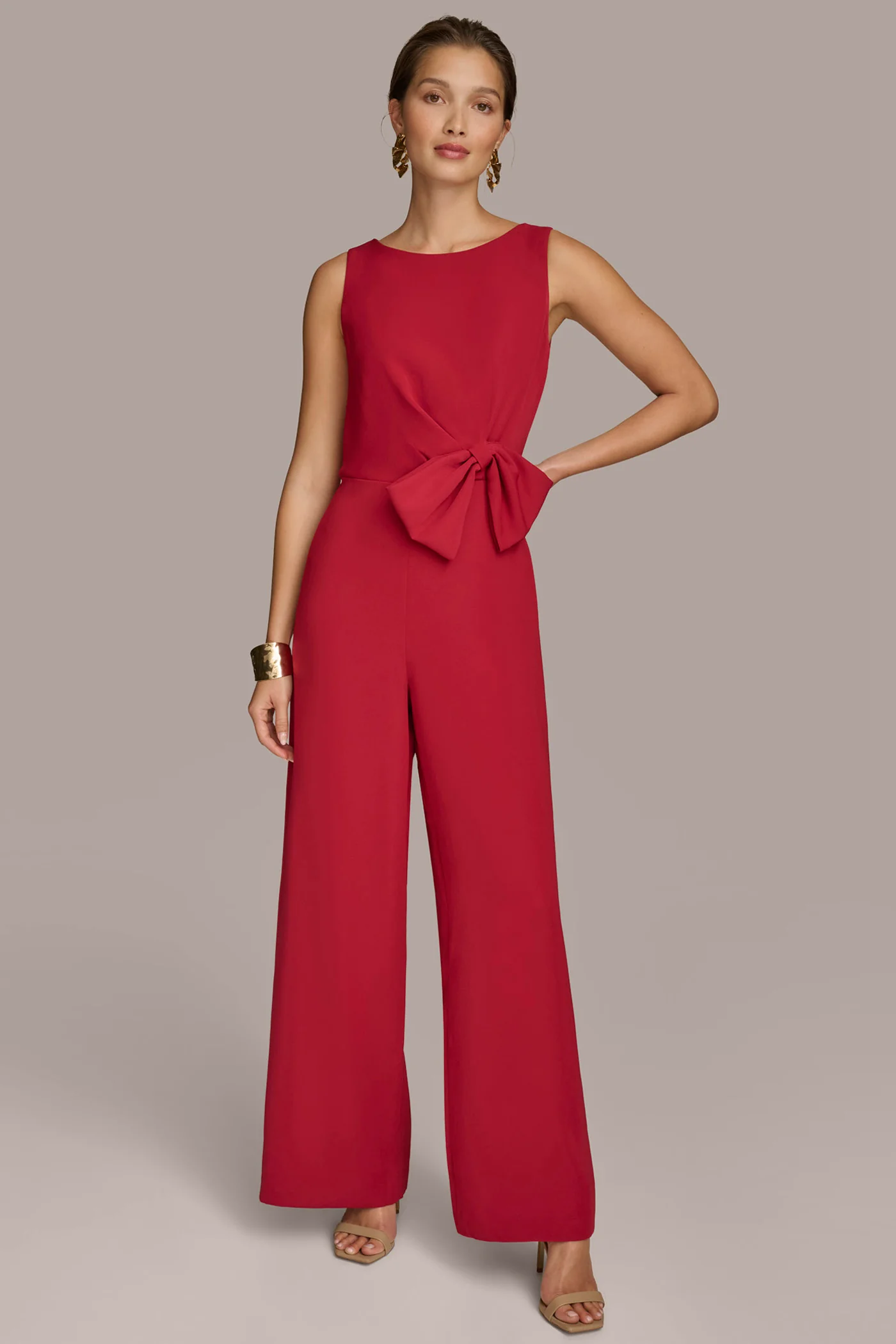 JUMPSUIT WITH SIDE ROUCHED BOW