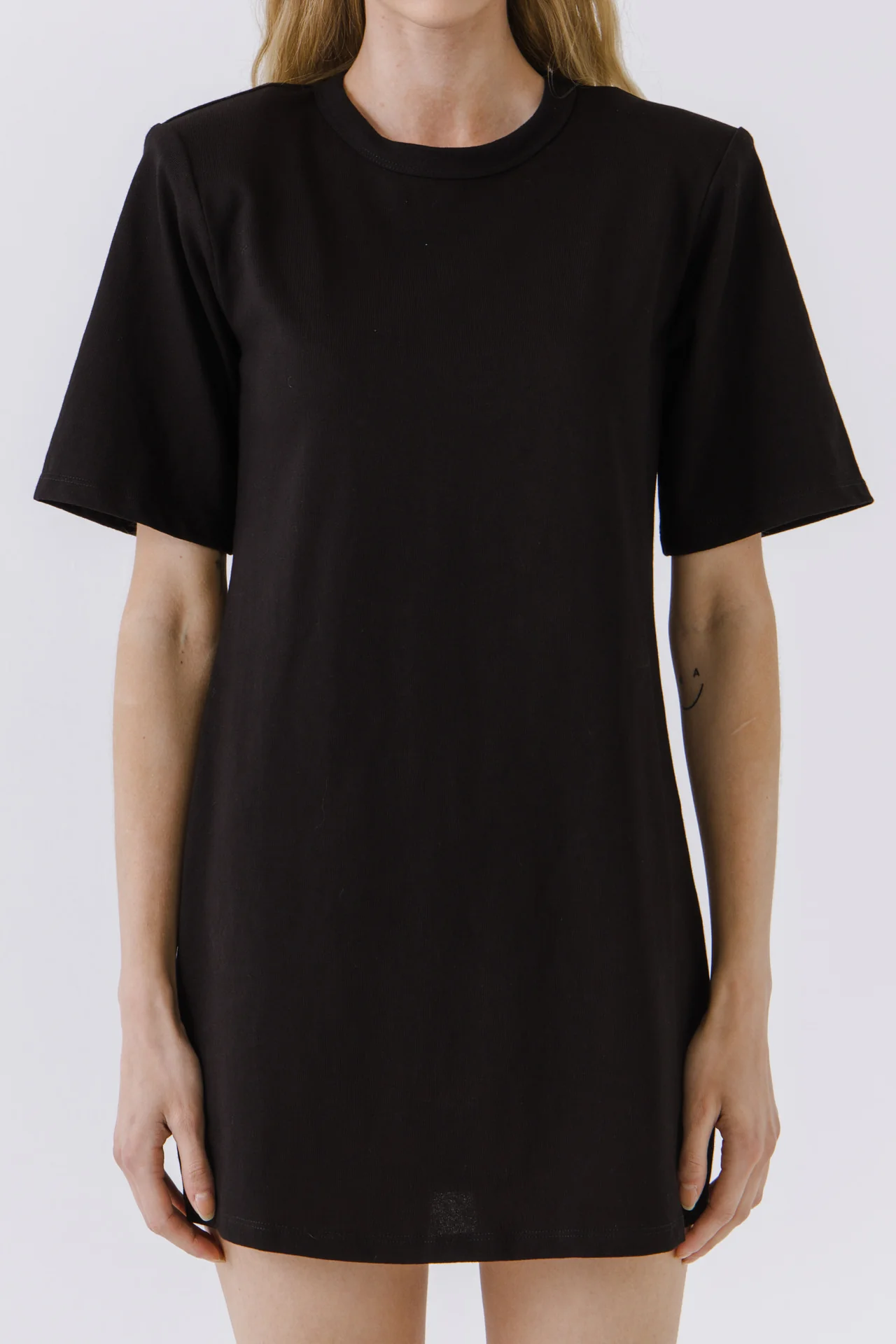 Shoulder Pad T-Shirt Dress