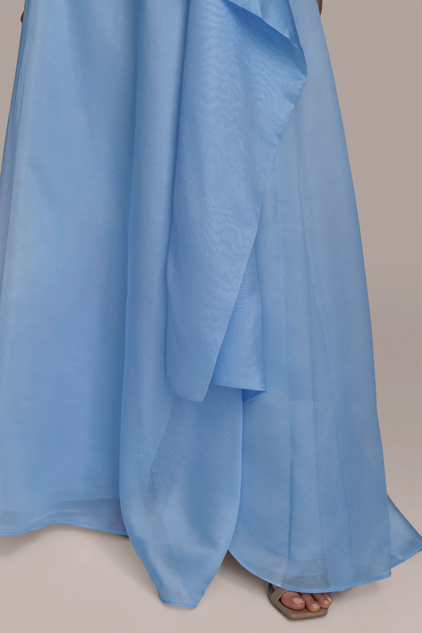 STRAPLESS SIDE DRAPED BALL GOWN