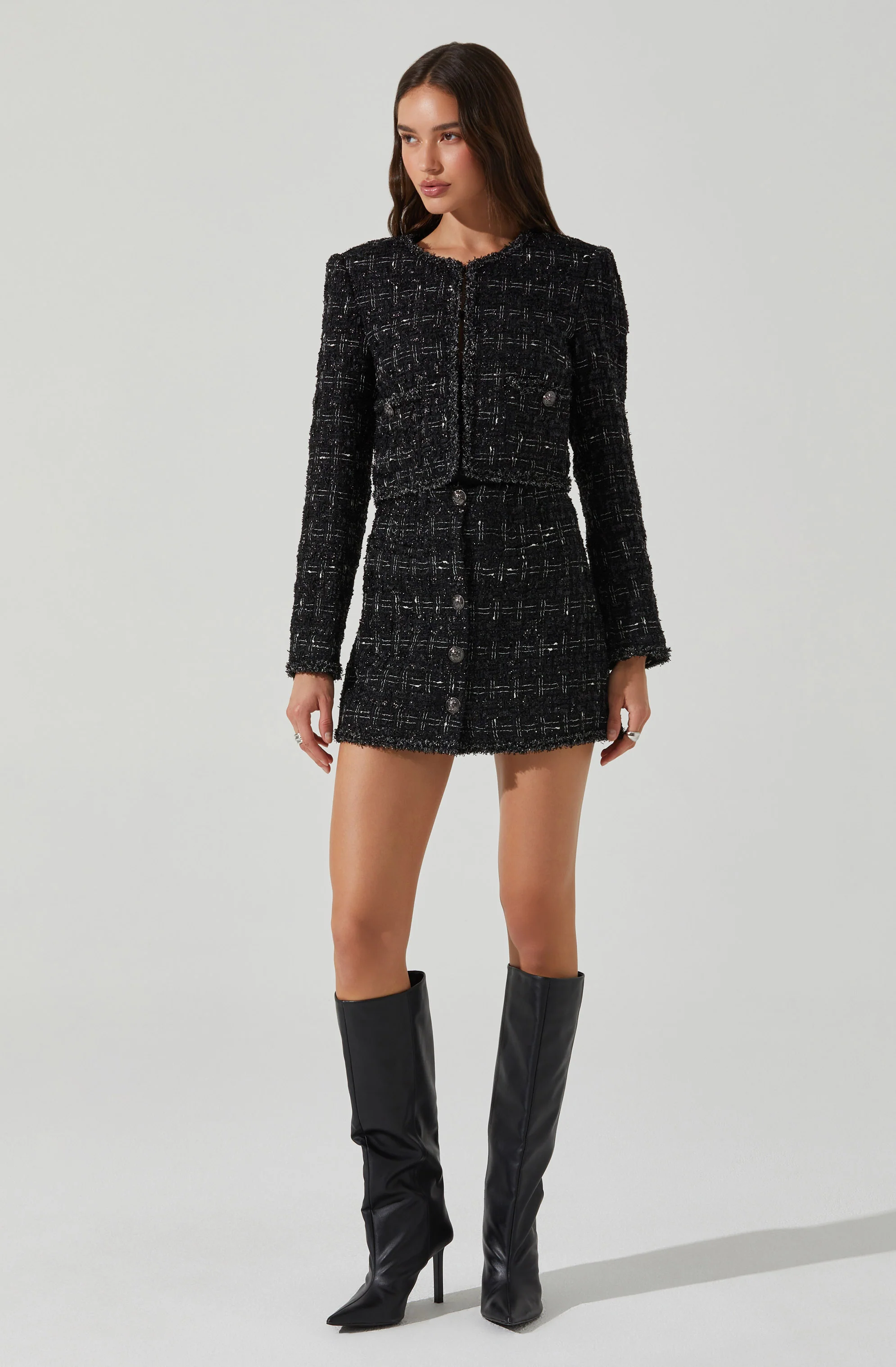 Milena Boxy Tweed Jacket