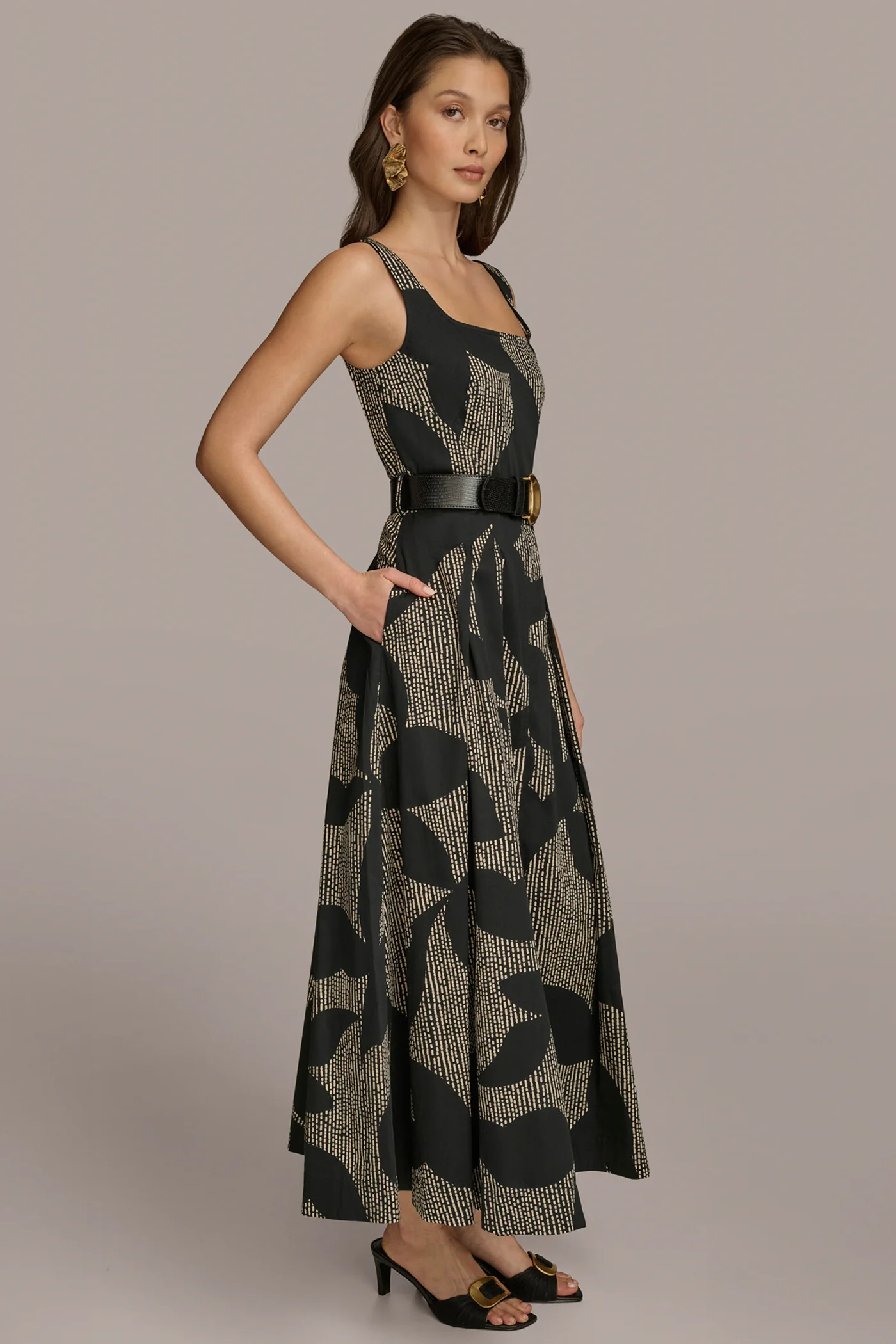 COTTON A LINE MIDI DRESS