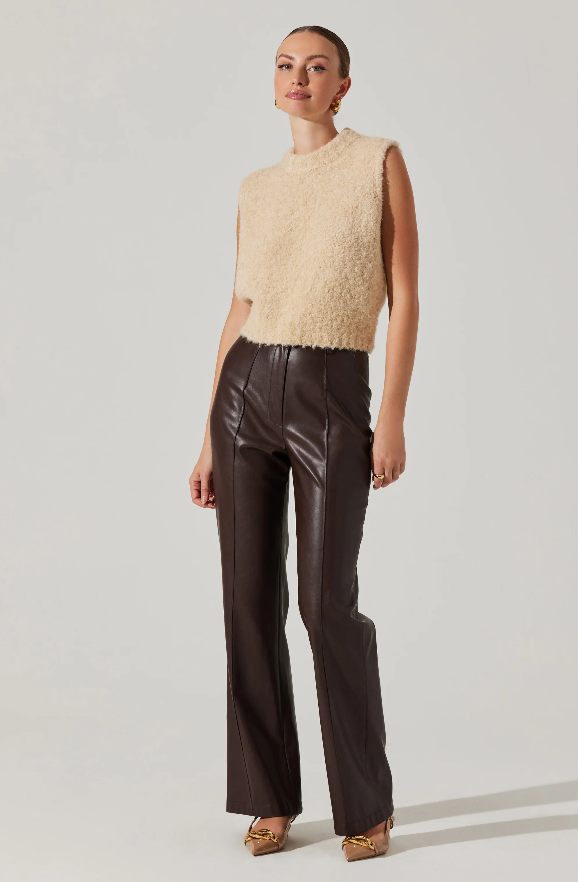 Edlyn Boucle Mock Neck Sweater