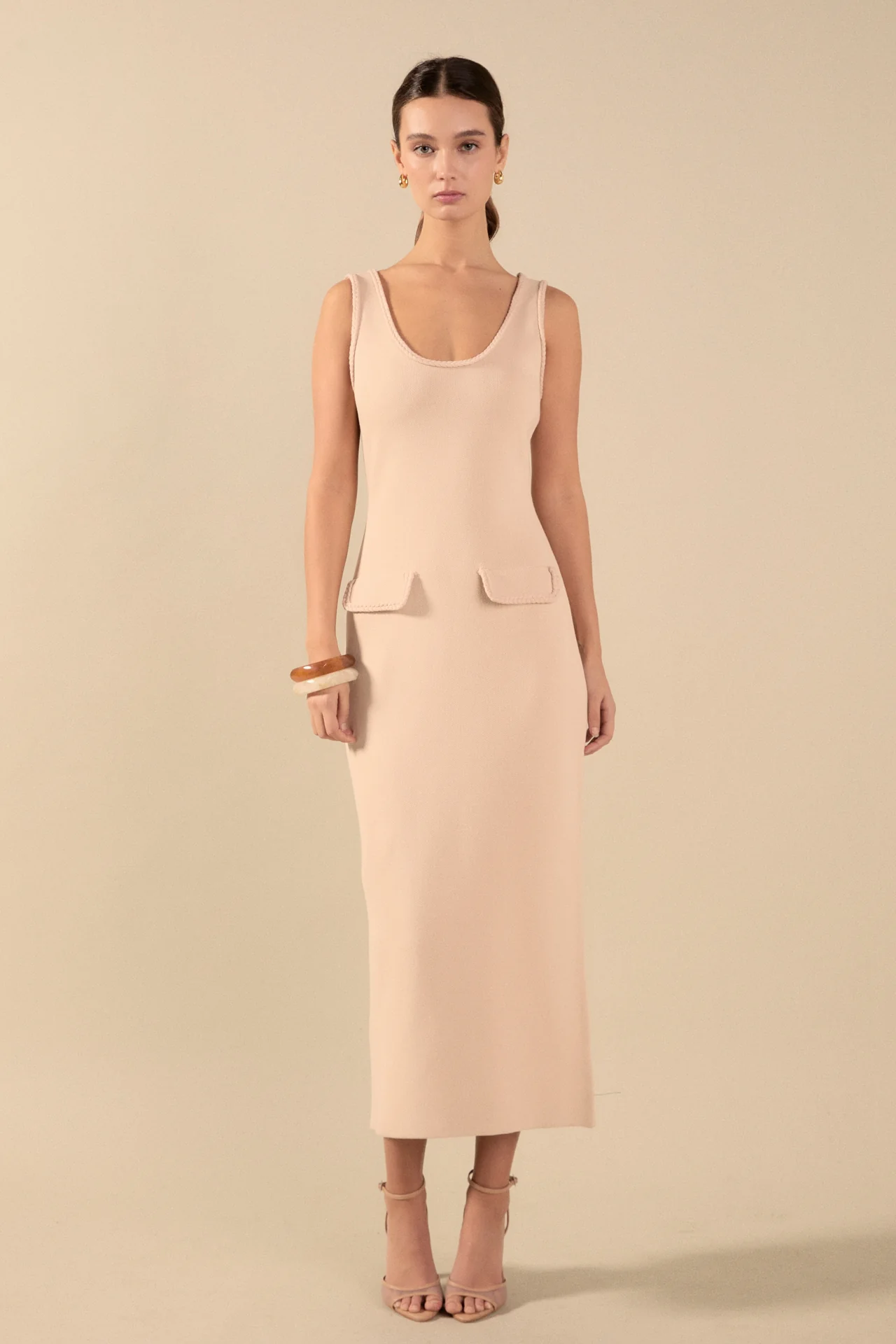 Braided Knit Maxi Dress