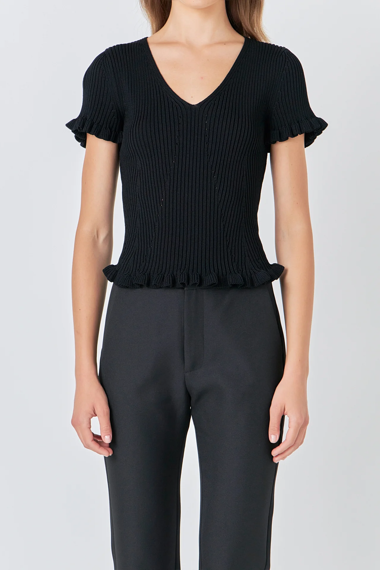 Lettuce Edge Knit Top