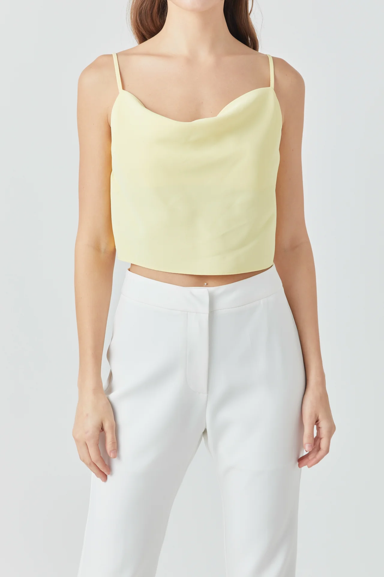 Cowl Neck Cropped Cami