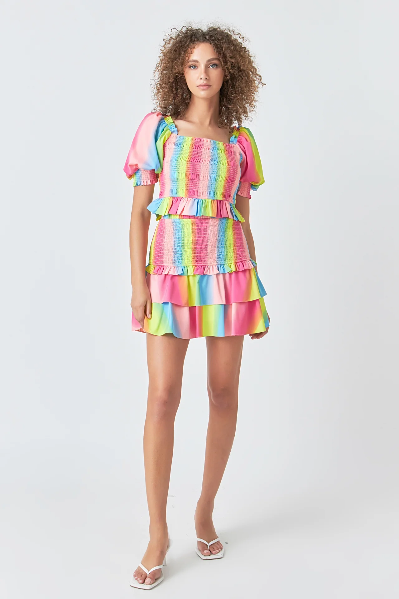 Ombre Stripe Smocked Top