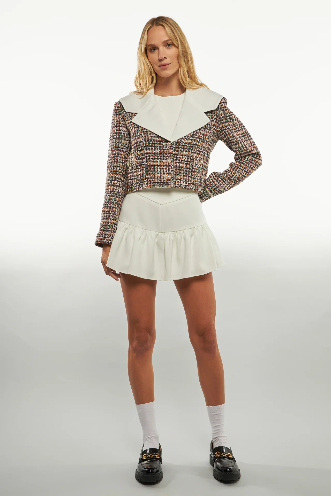 Ruffled Detail Skort
