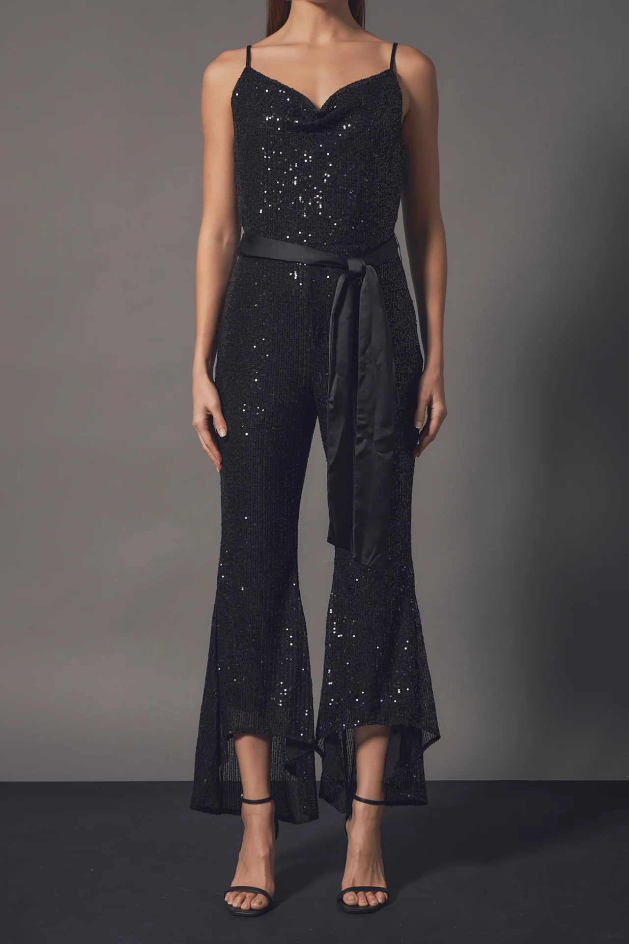 Sequin Spaghetti Strap Jumpsuit