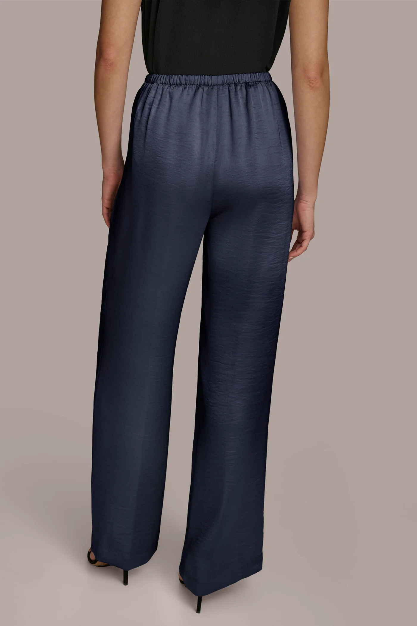 FLAT FRONT WIDE LEG PANT