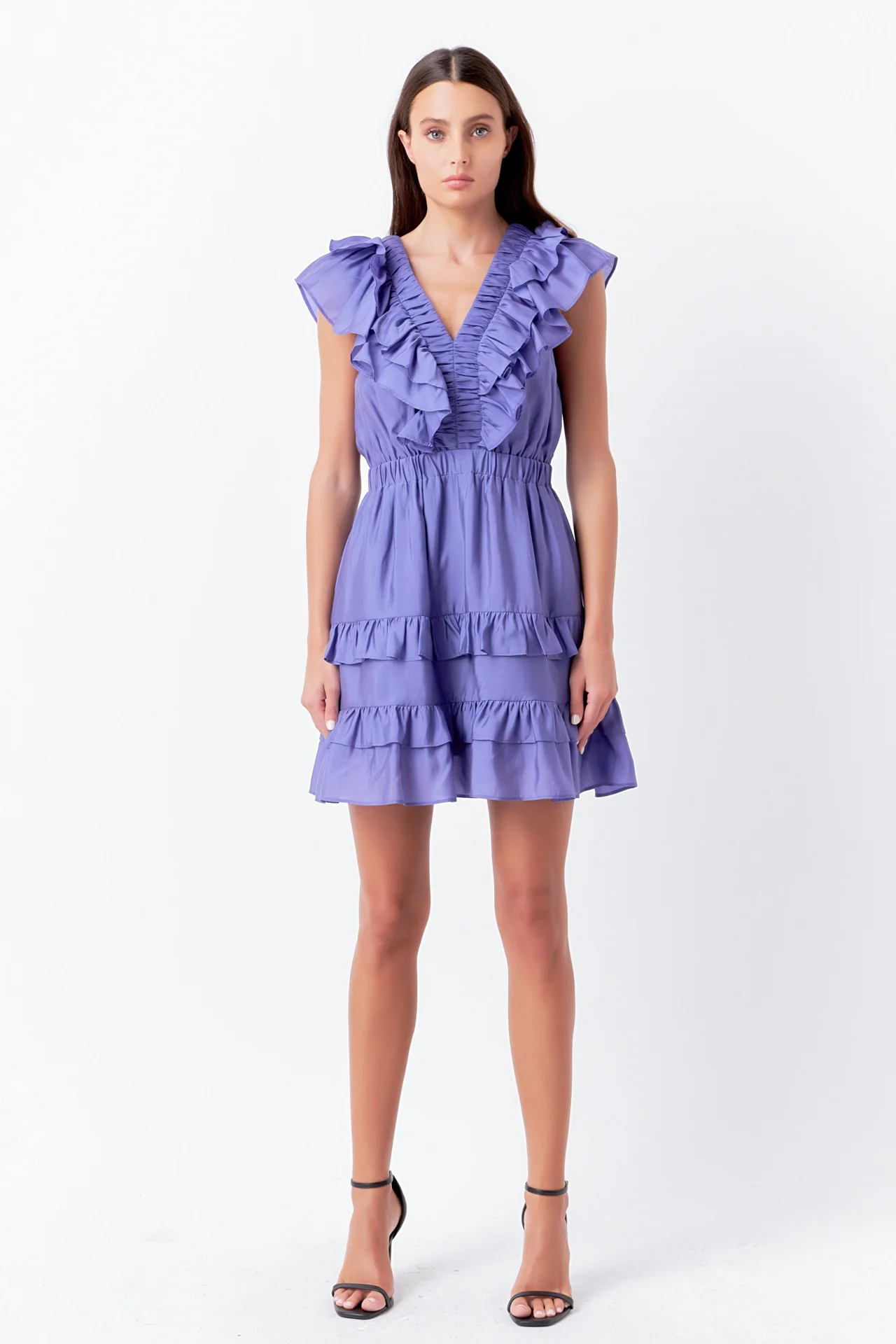 Ruffle Detail Mini Dress