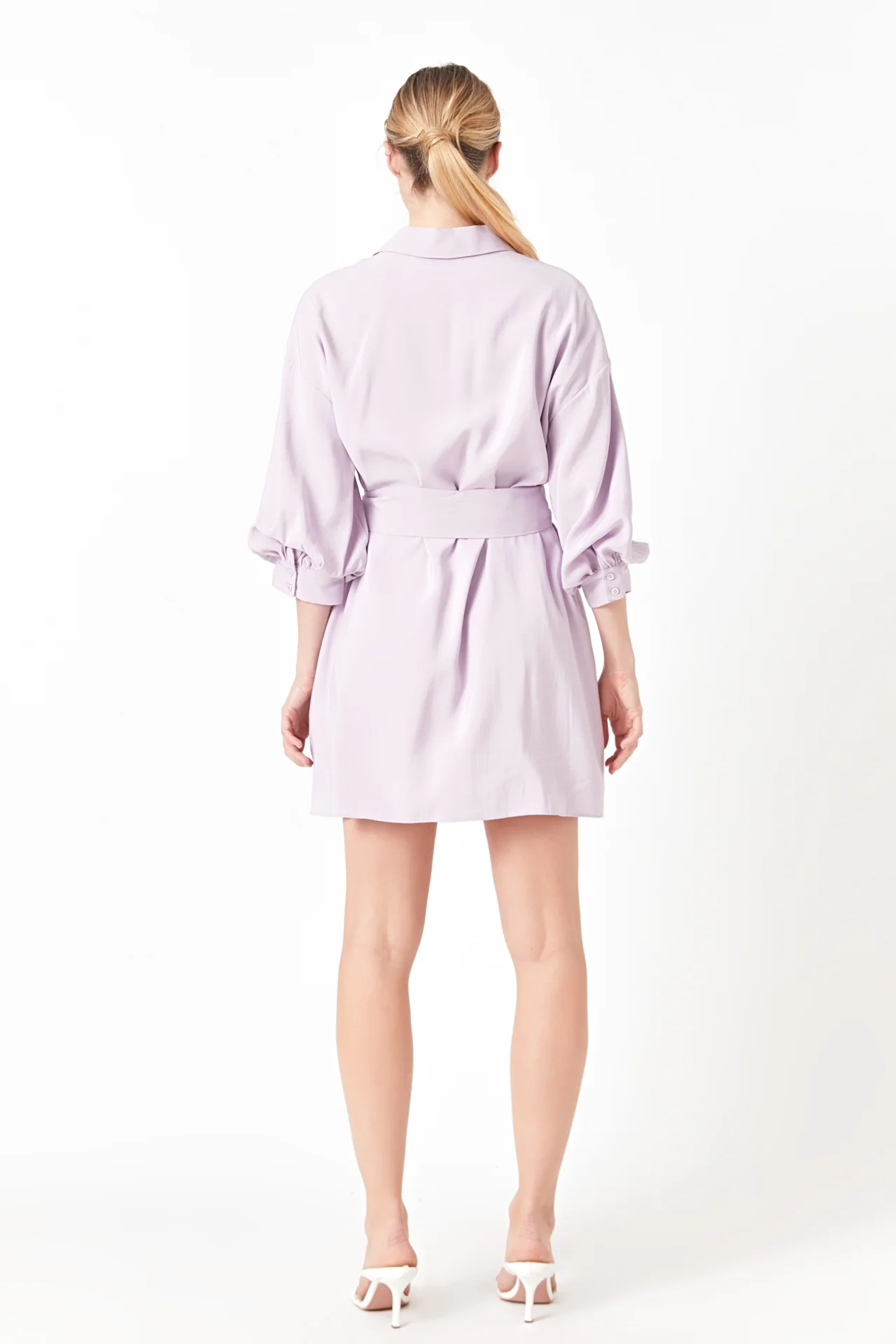 Belted Mini Shirt Dress