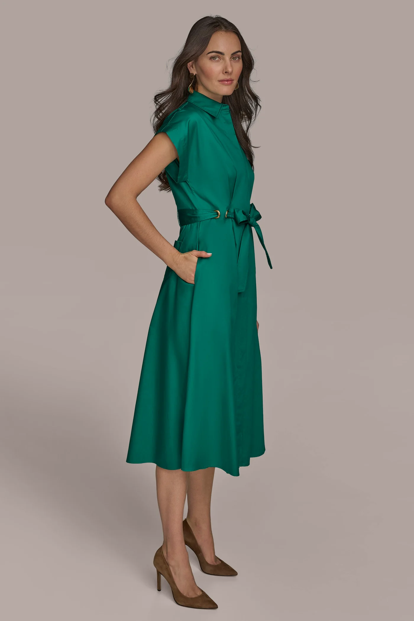 COTTON A LINE MIDI DRESS