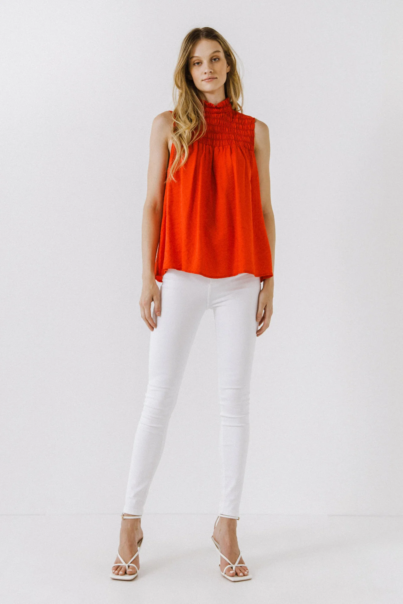 Smocked Yoke Halter Top