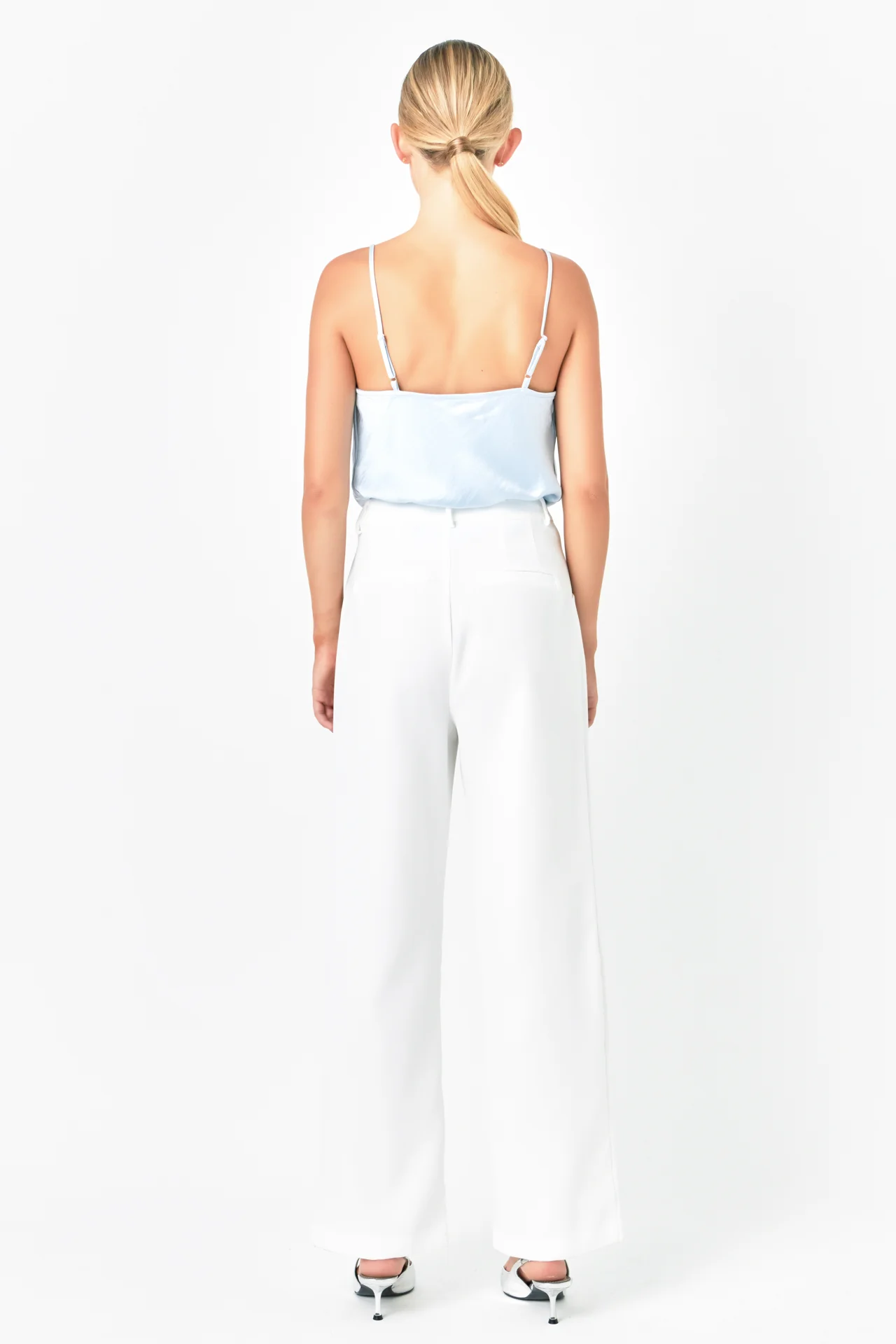 Satin Cowl Neck Top