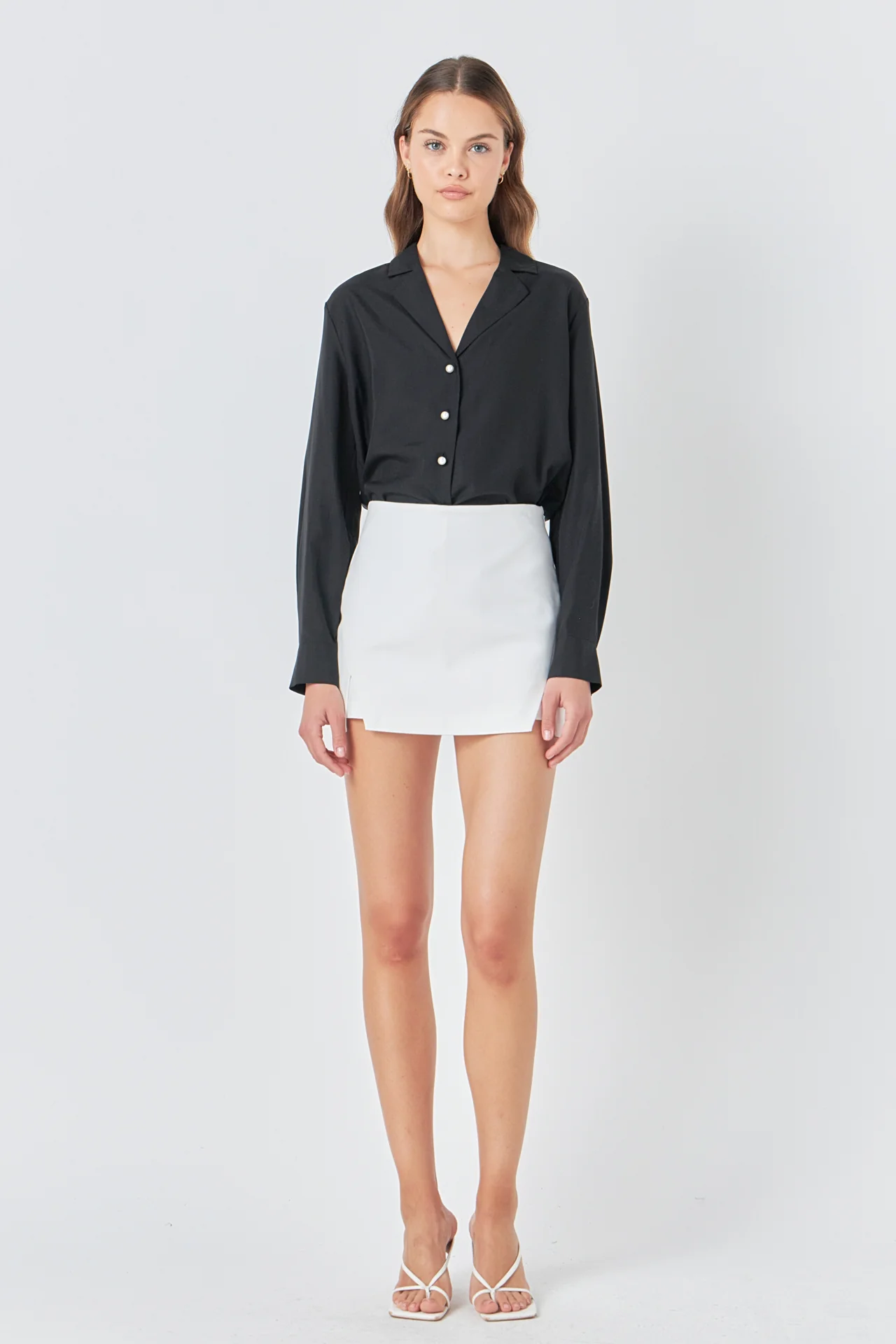 Pearl Button Collared Shirt