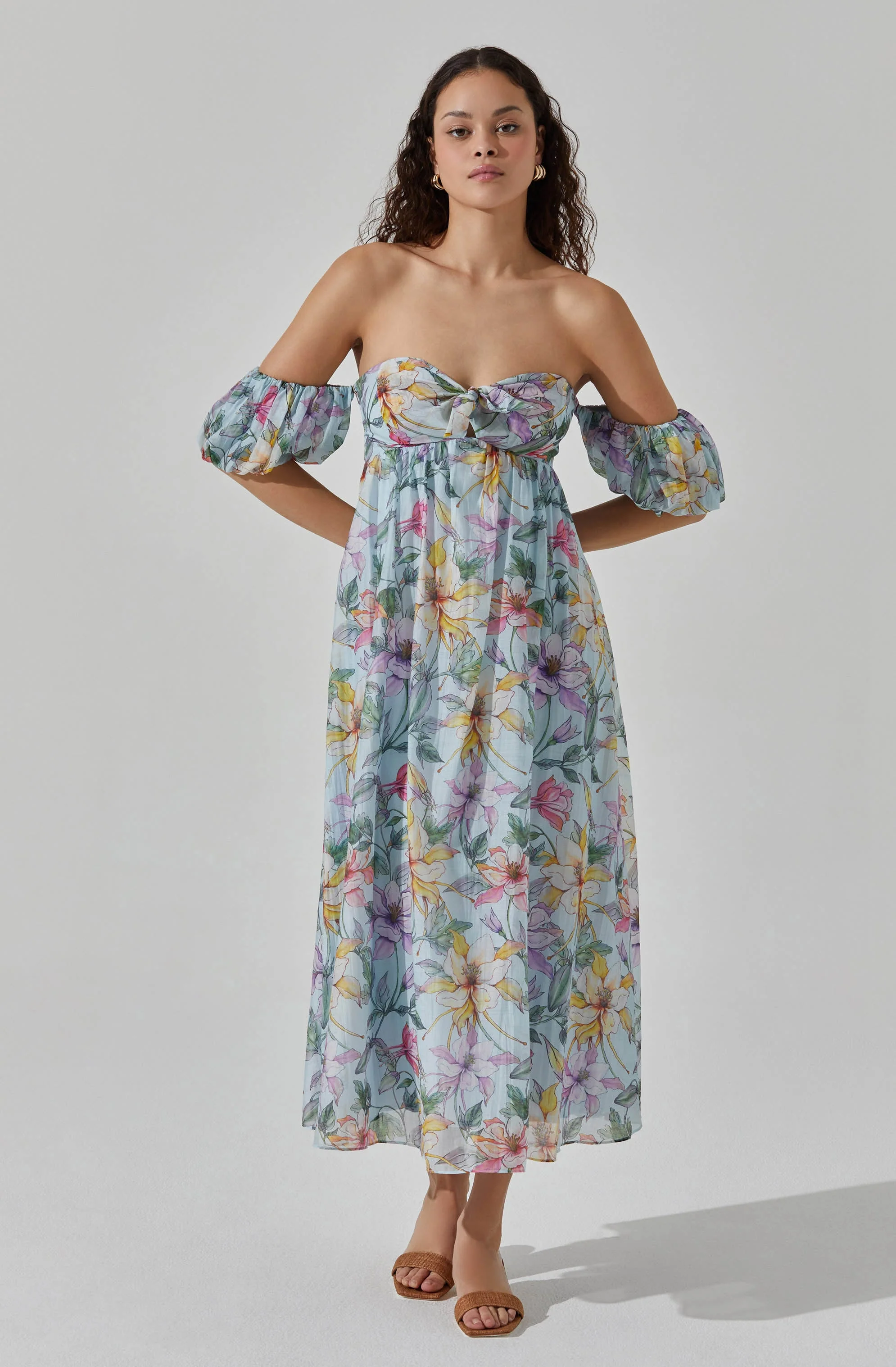 Off Shoulder Midi Dress