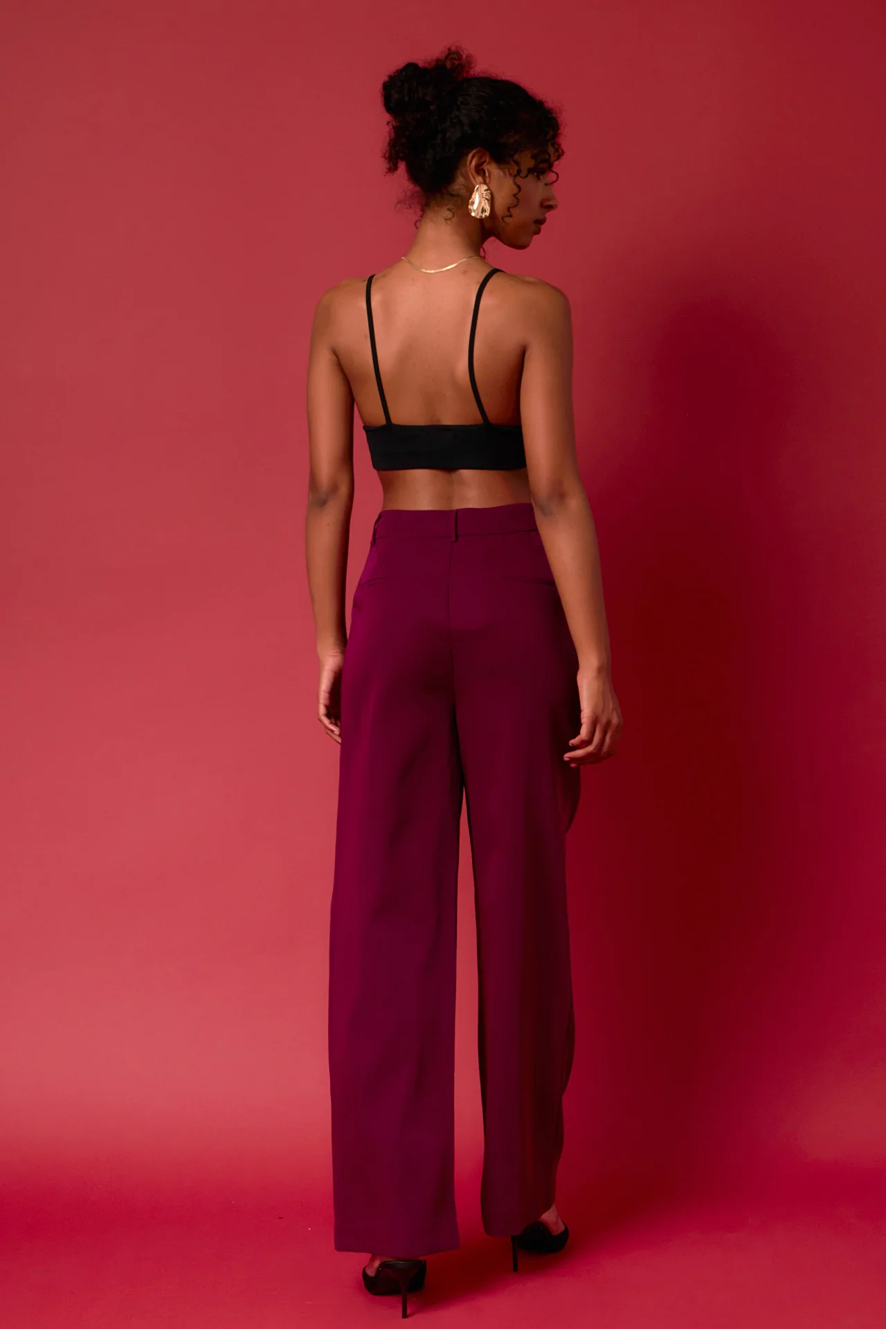 High-Waisted Suit Trousers