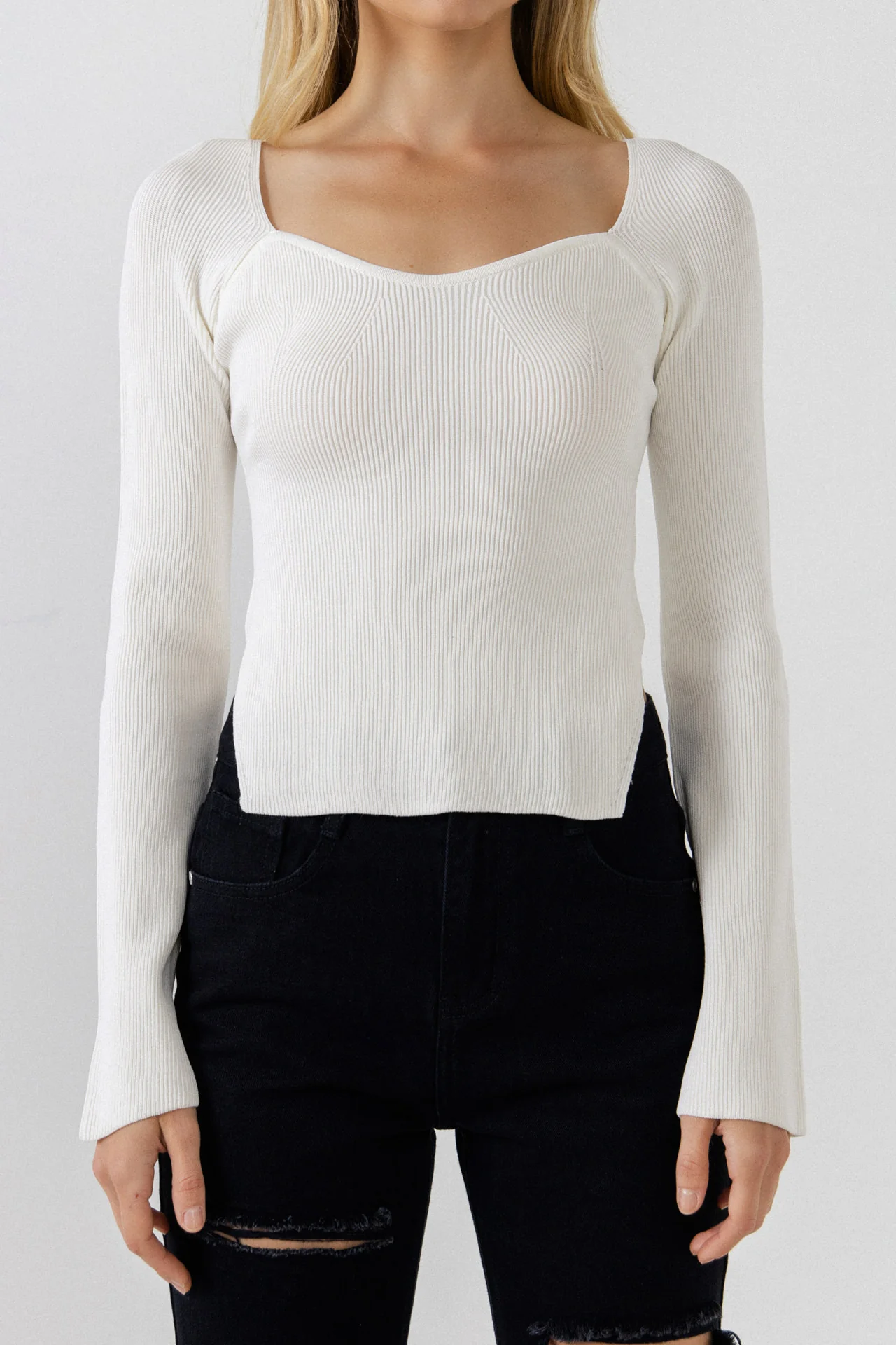 Fitted Long Sleeve Sweater