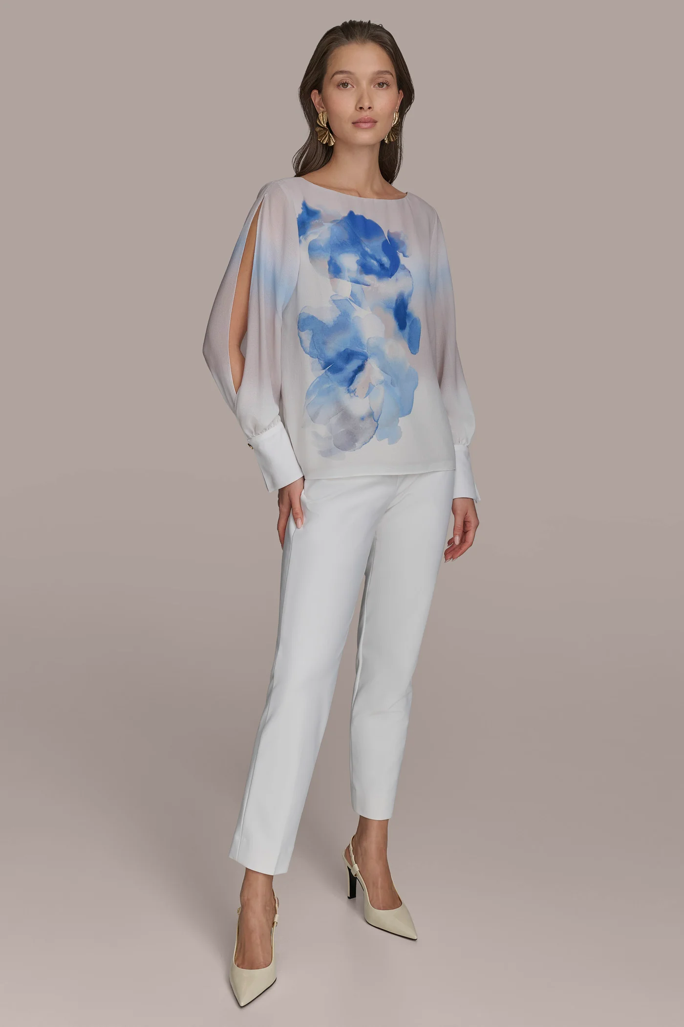 PRINT TOP WITH CUFF HARDWARE
