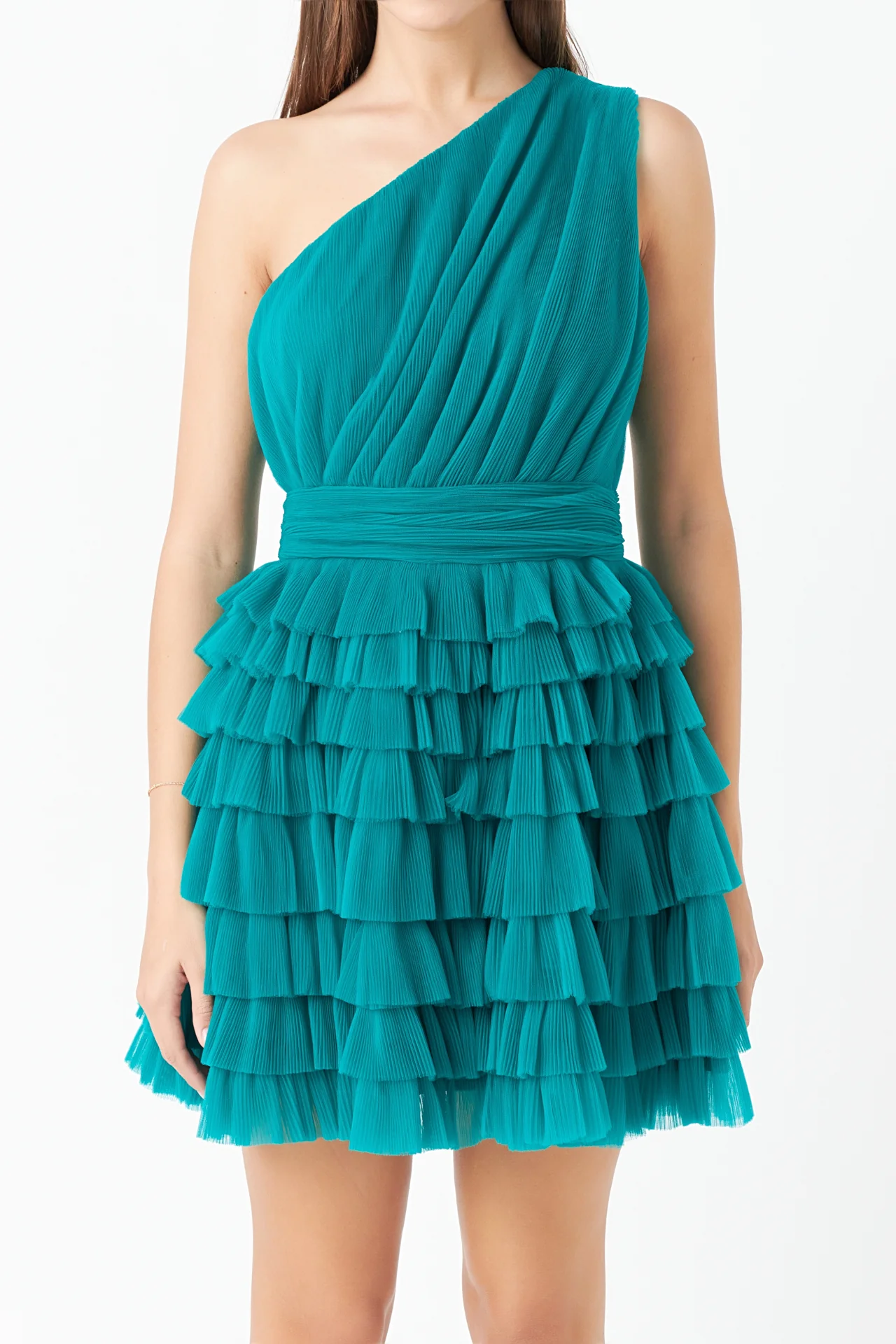 Tiered Tulle Mini Dress