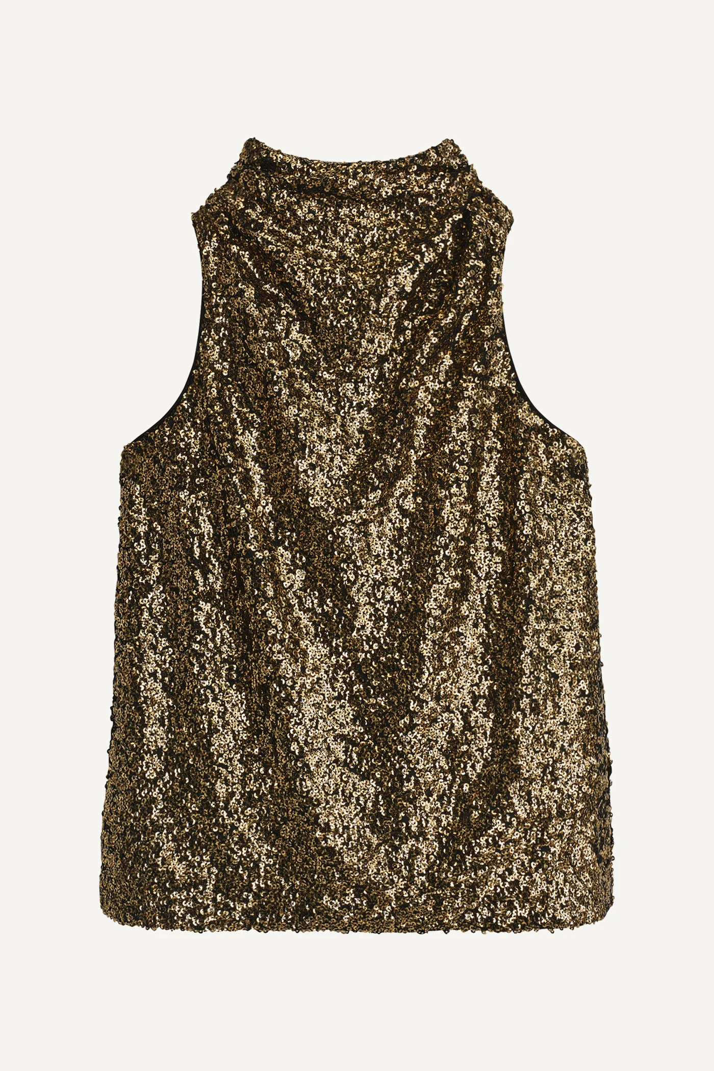 SEQUIN COWL NECK TOP