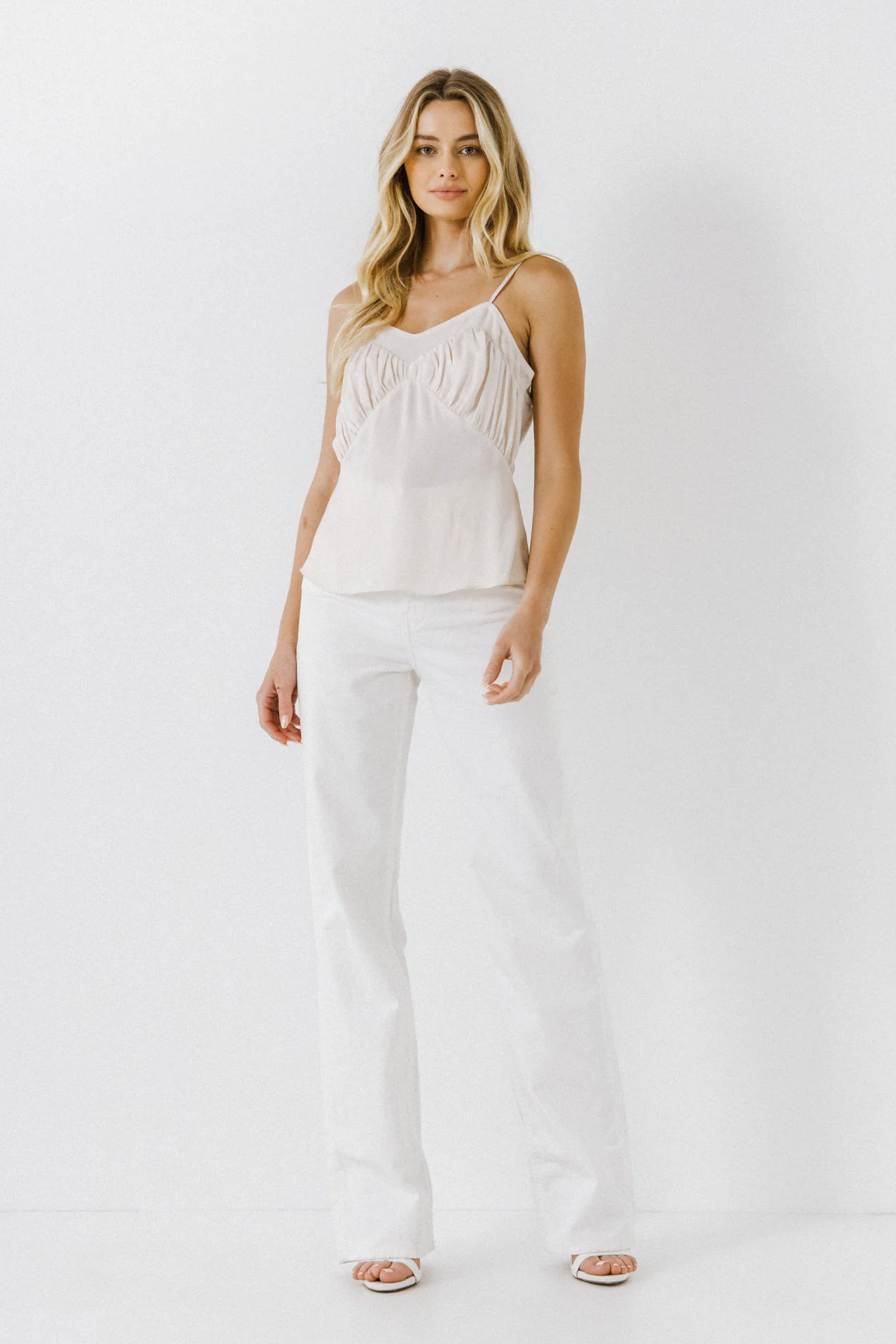 Sheer Insertion Cami Top