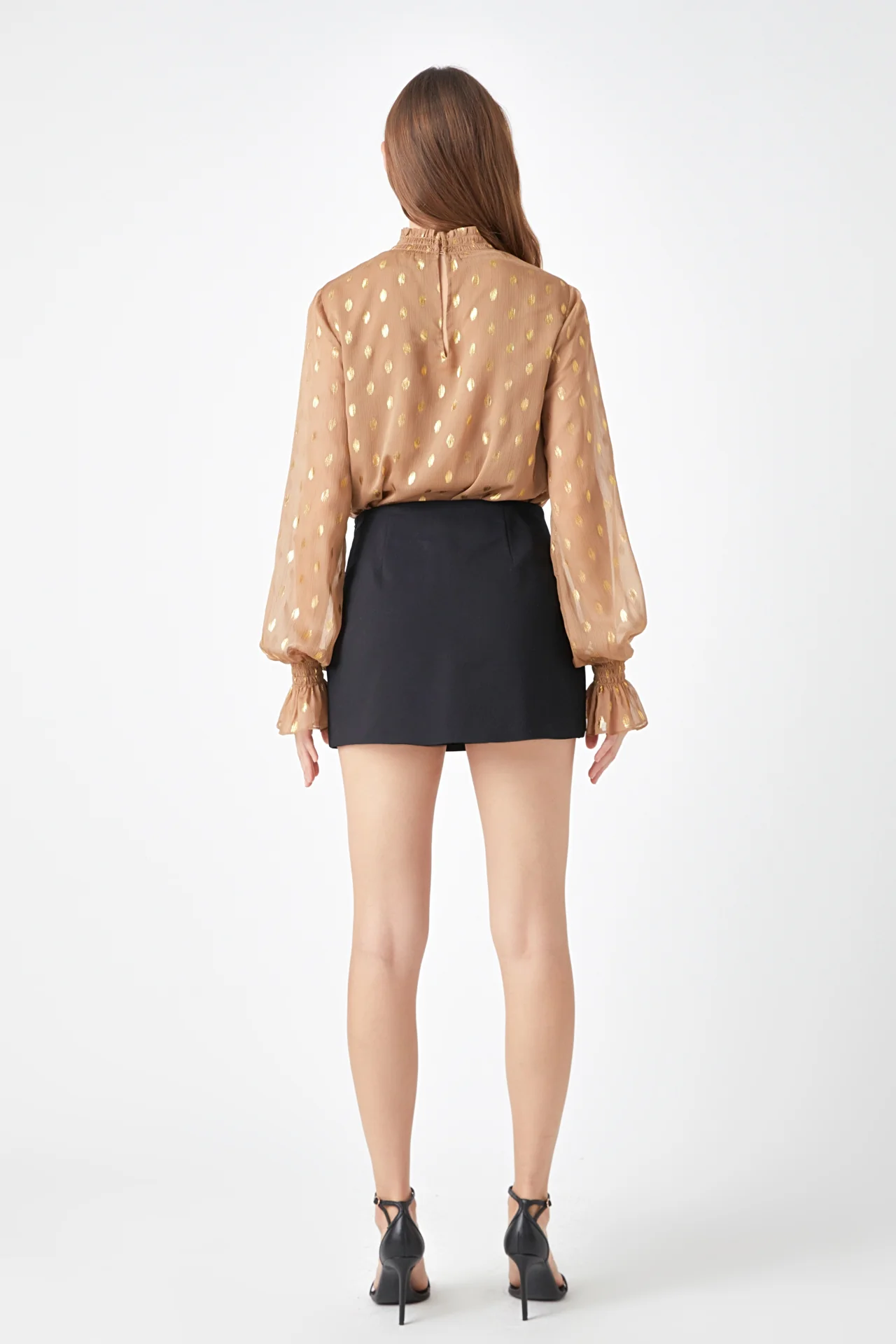 Polka Dot Chiffon Blouse