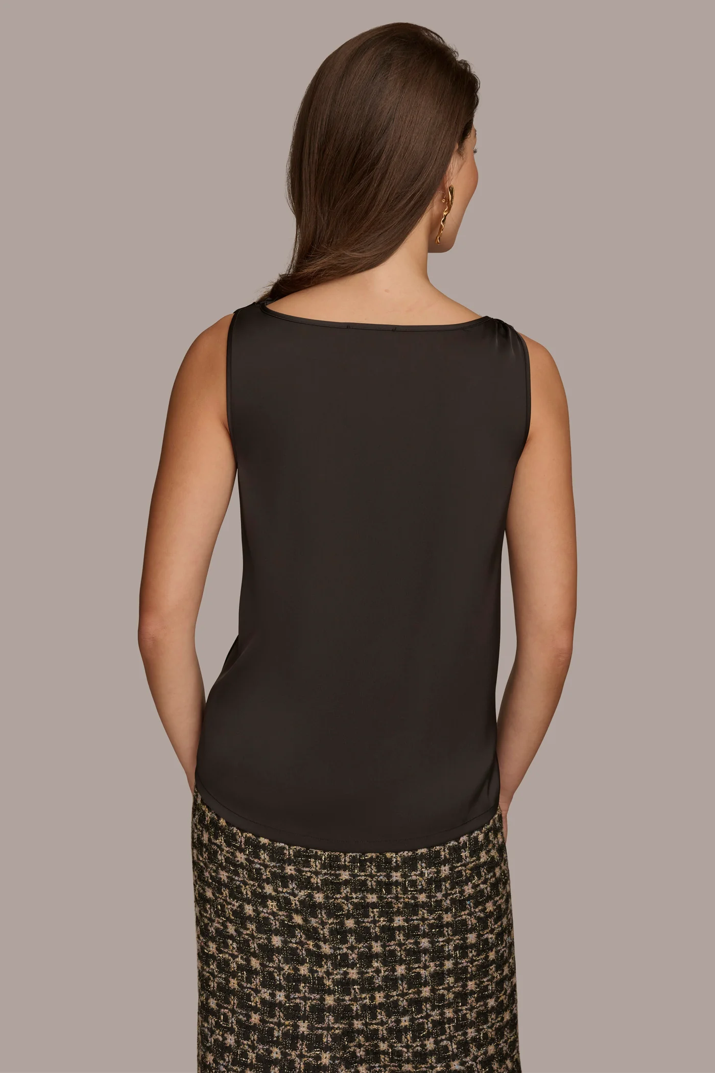 CHARMEUSE COWL NECK WITH HARDWARE