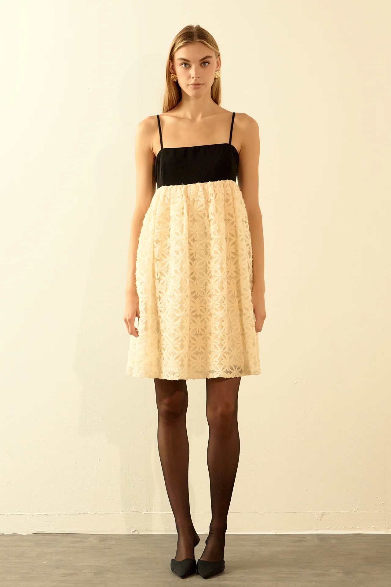 Floral Lace Mini Dress